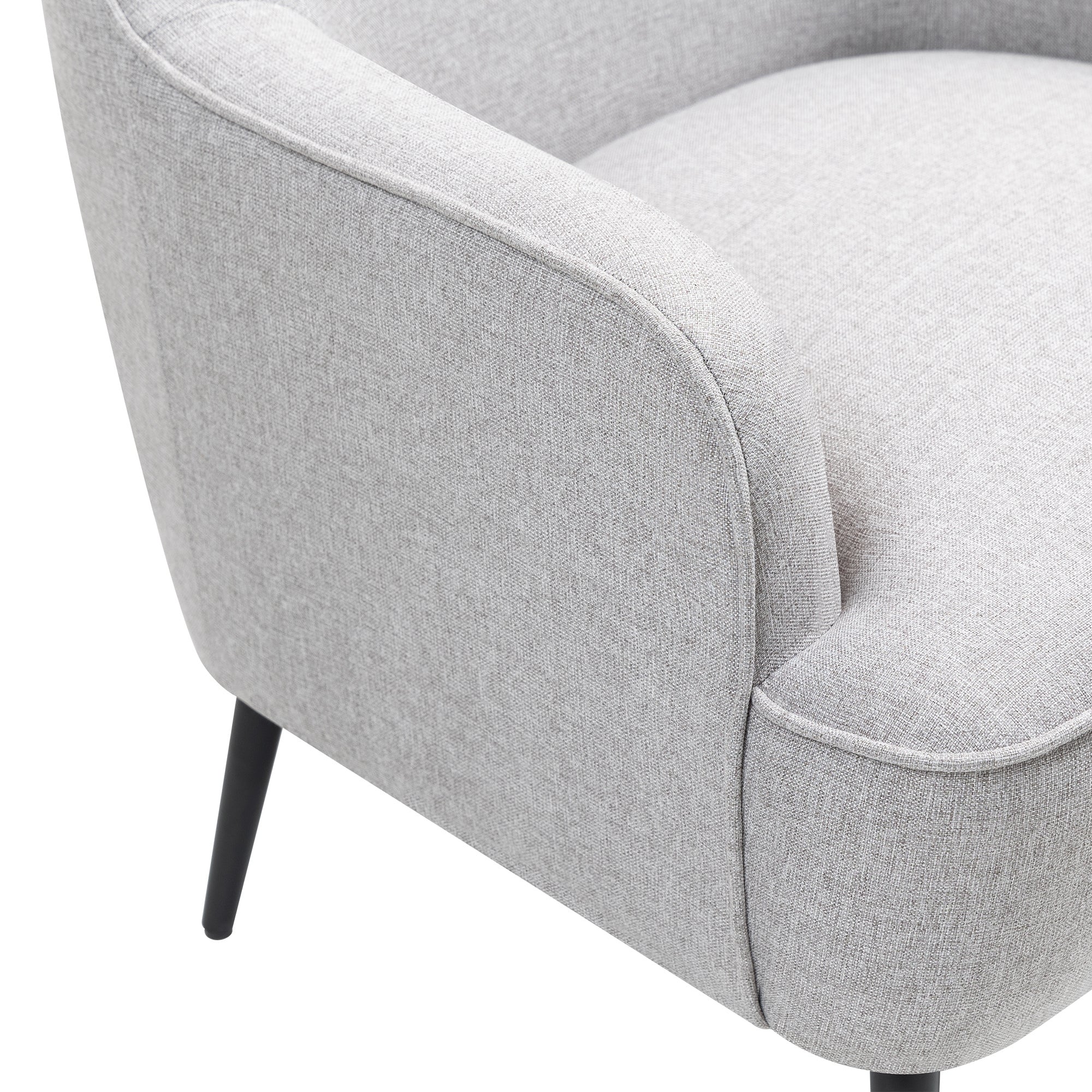 Abigail Premium Fabric Armchair Grey - Image 6