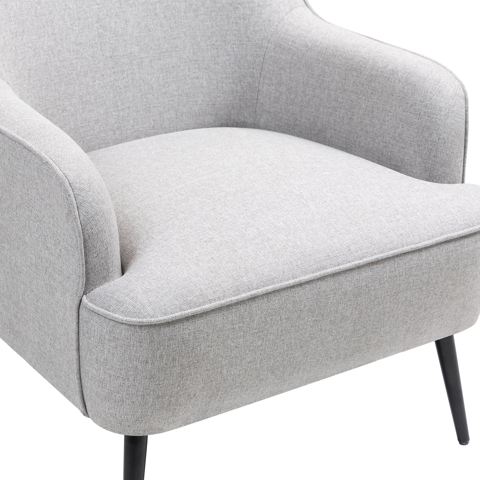 Abigail Premium Fabric Armchair Grey - Image 7