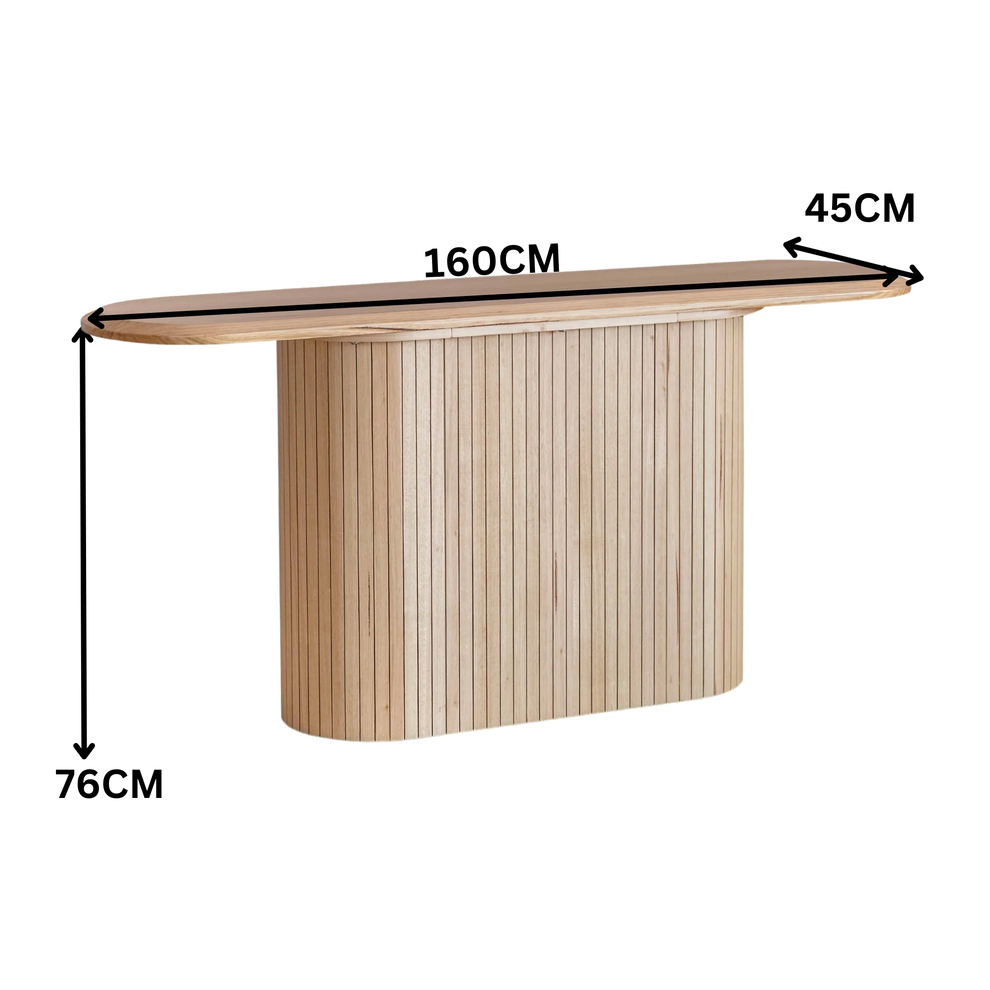 Arushi 160cm Console Hallway Entrance Table Natural - Image 2
