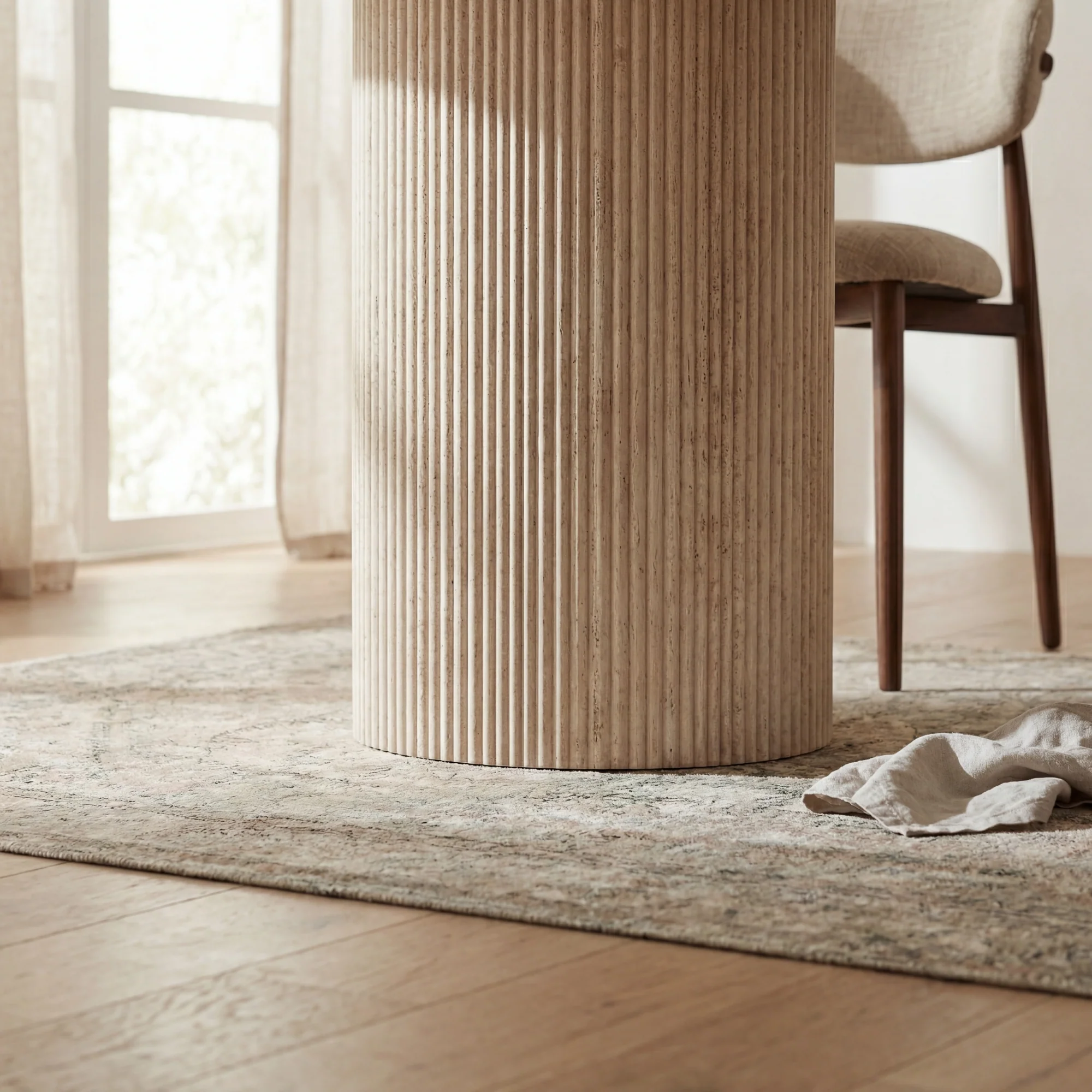 Aegean 200cm Oval Dining Table Travertine Beige - Image 5
