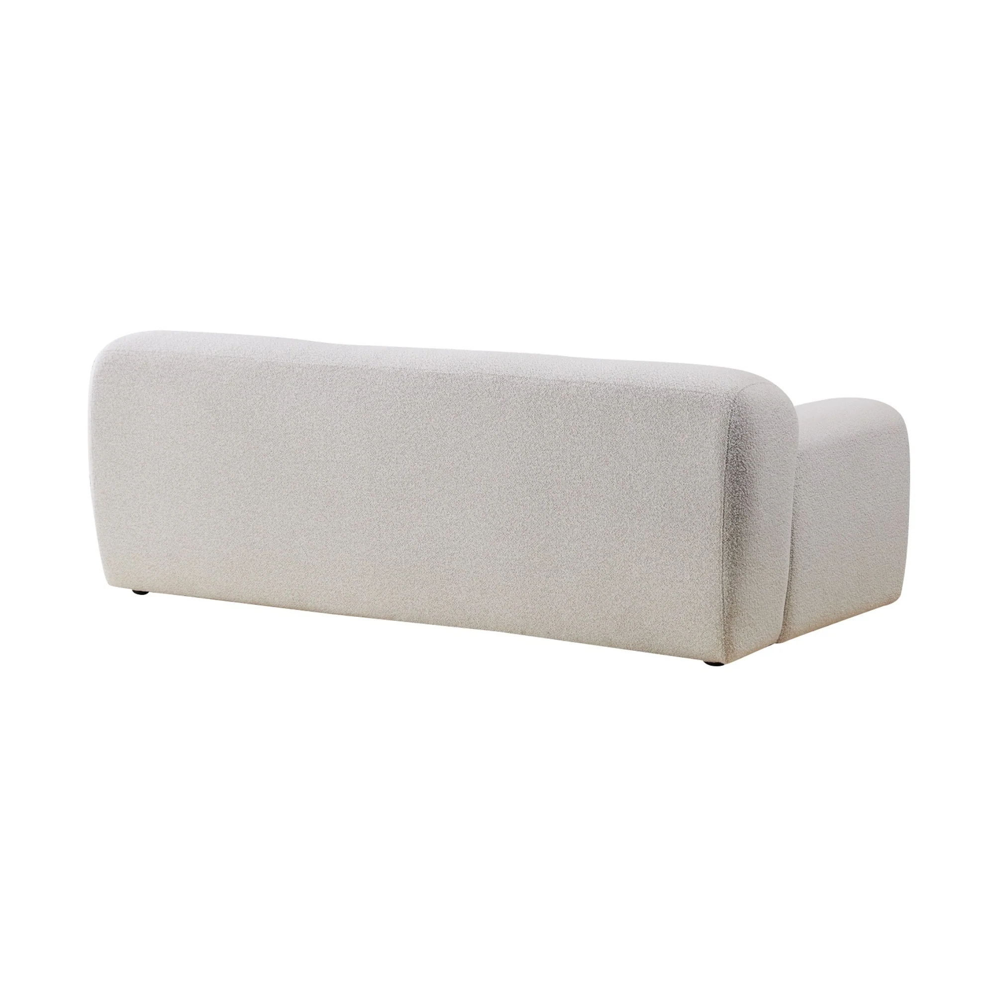 Leia 2 Seater Boucle Fabric Sofa Lounge Coco White - Image 7