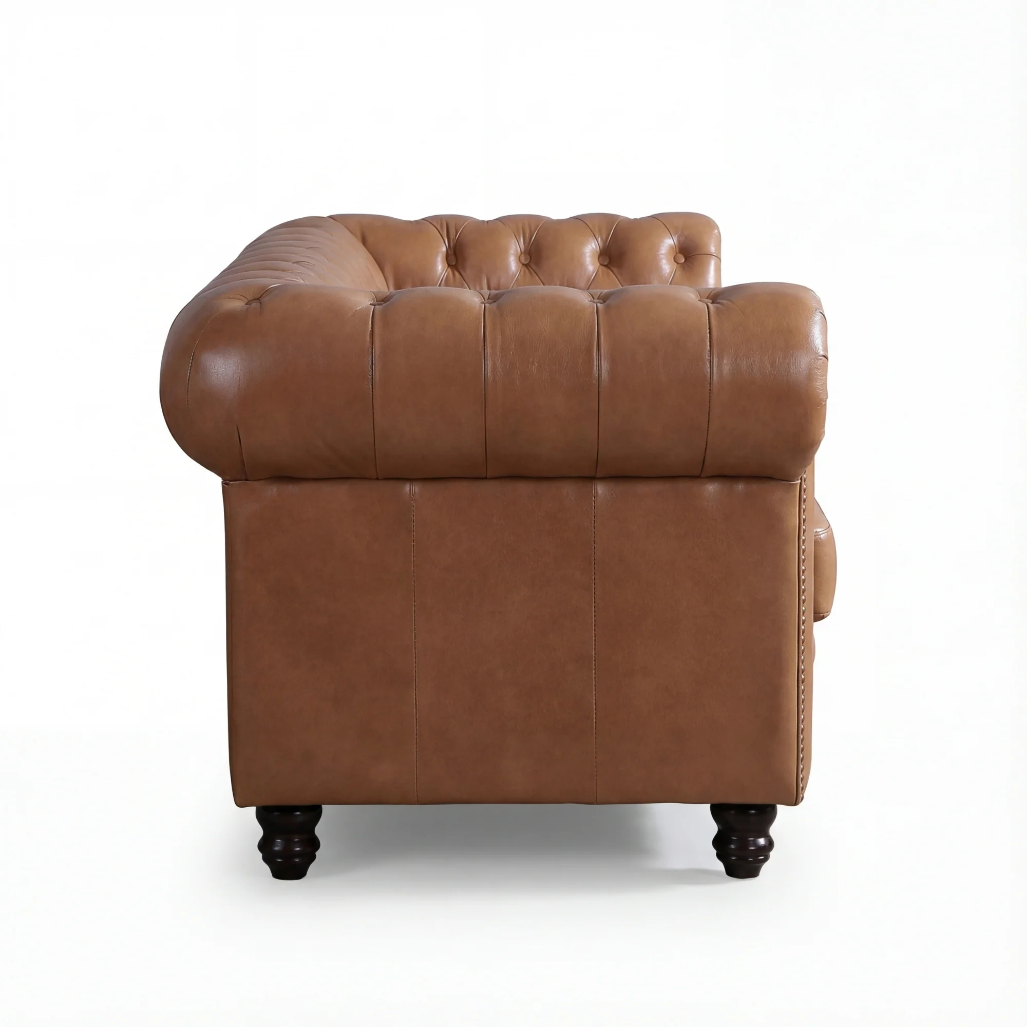 Alastair 1+2+3 Seater Sofa Set Lounge Genuine Leather Tan - Image 7