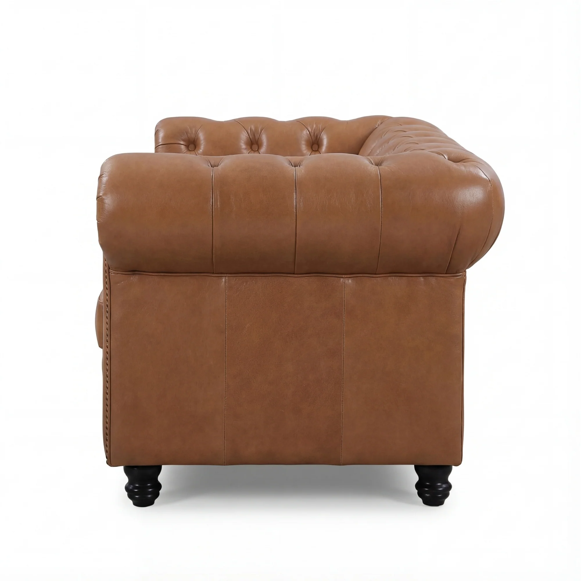 Alastair 2 Seater Sofa Lounge Genuine Leather Tan - Image 7