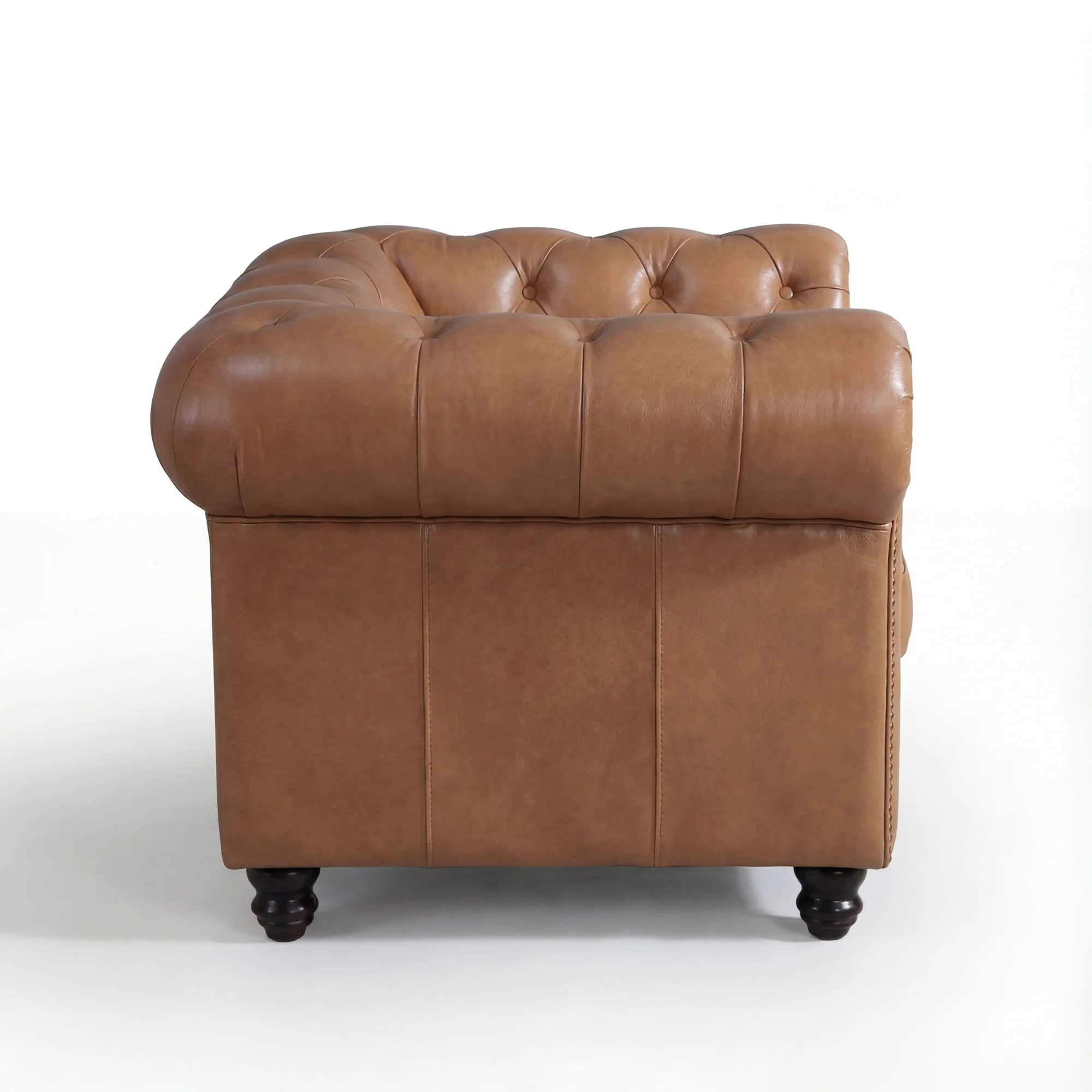 Alastair Armchair Single Seater Sofa Genuine Leather Tan - Image 7