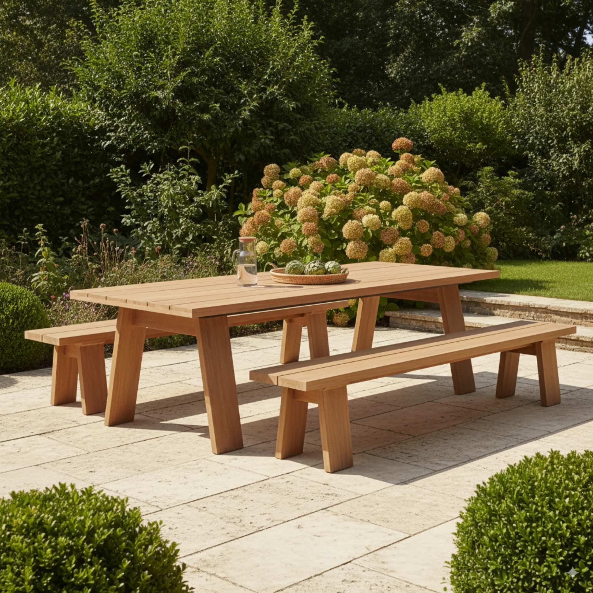 Aldan 260cm Outdoor Timber Dining Table - Image 2