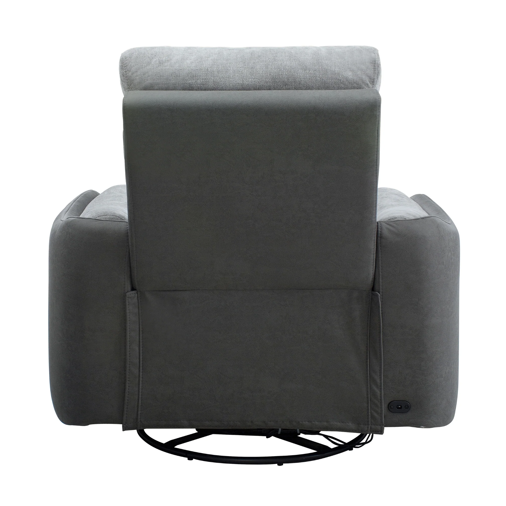 Alexios 1 Seater Fabric Electric Recliner Sofa Chair Lounge Grey - Image 5
