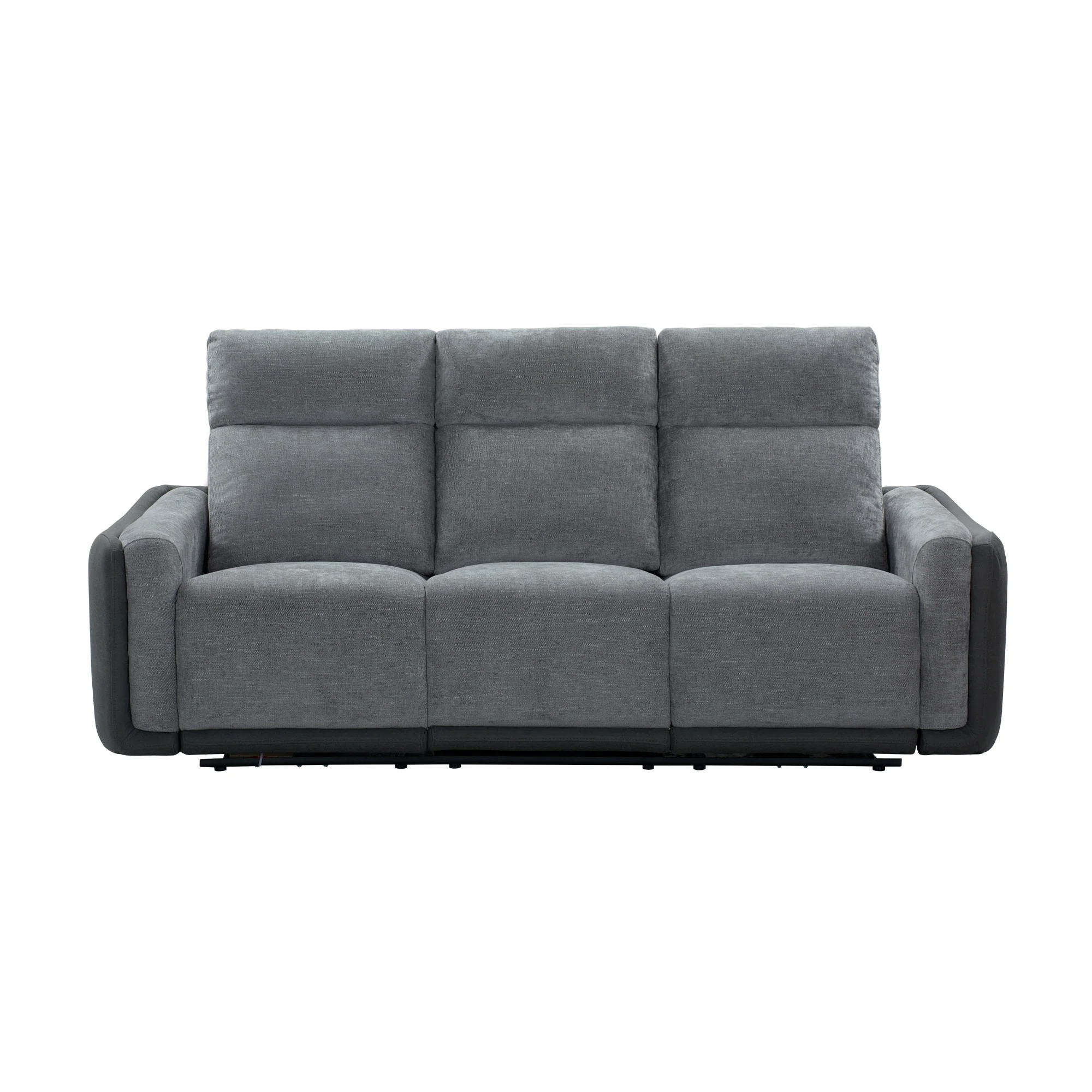 Alexios 3 Seater Fabric Electric Recliner Sofa Lounge Grey - Image 2