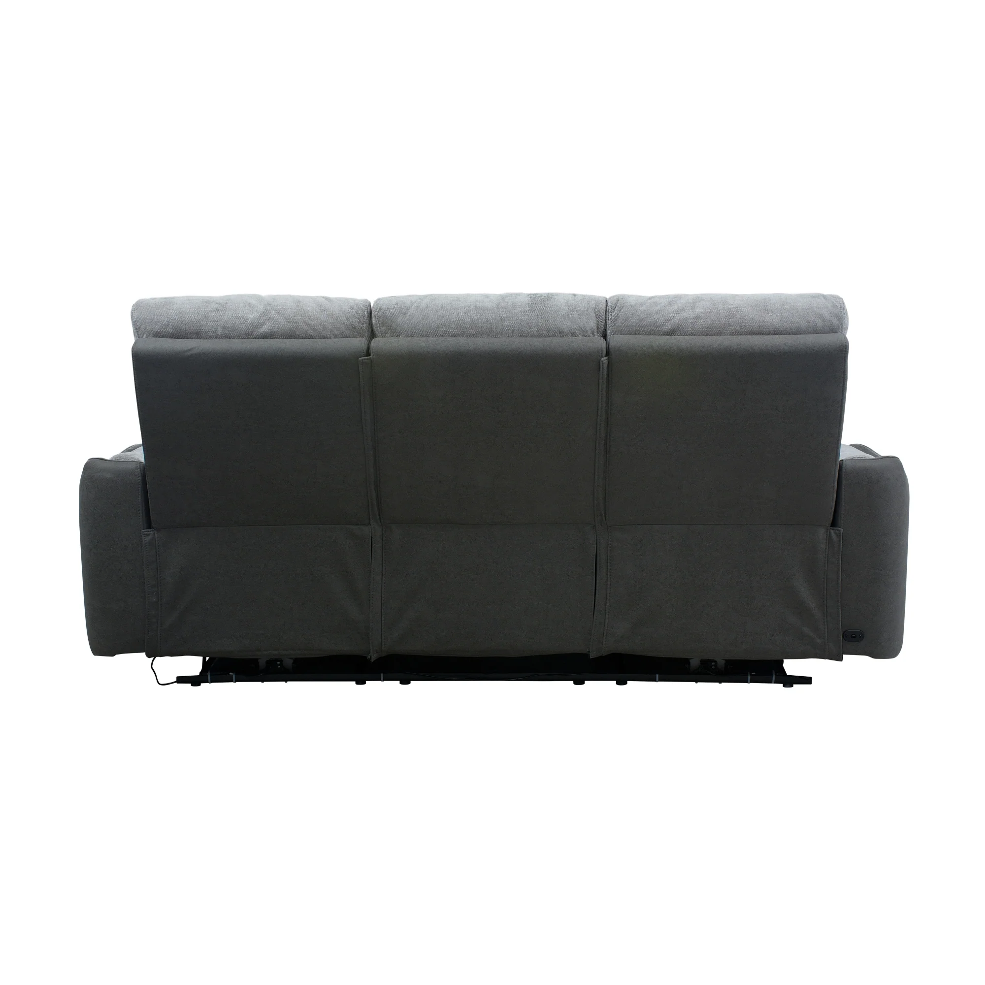 Alexios 3 Seater Fabric Electric Recliner Sofa Lounge Grey - Image 5