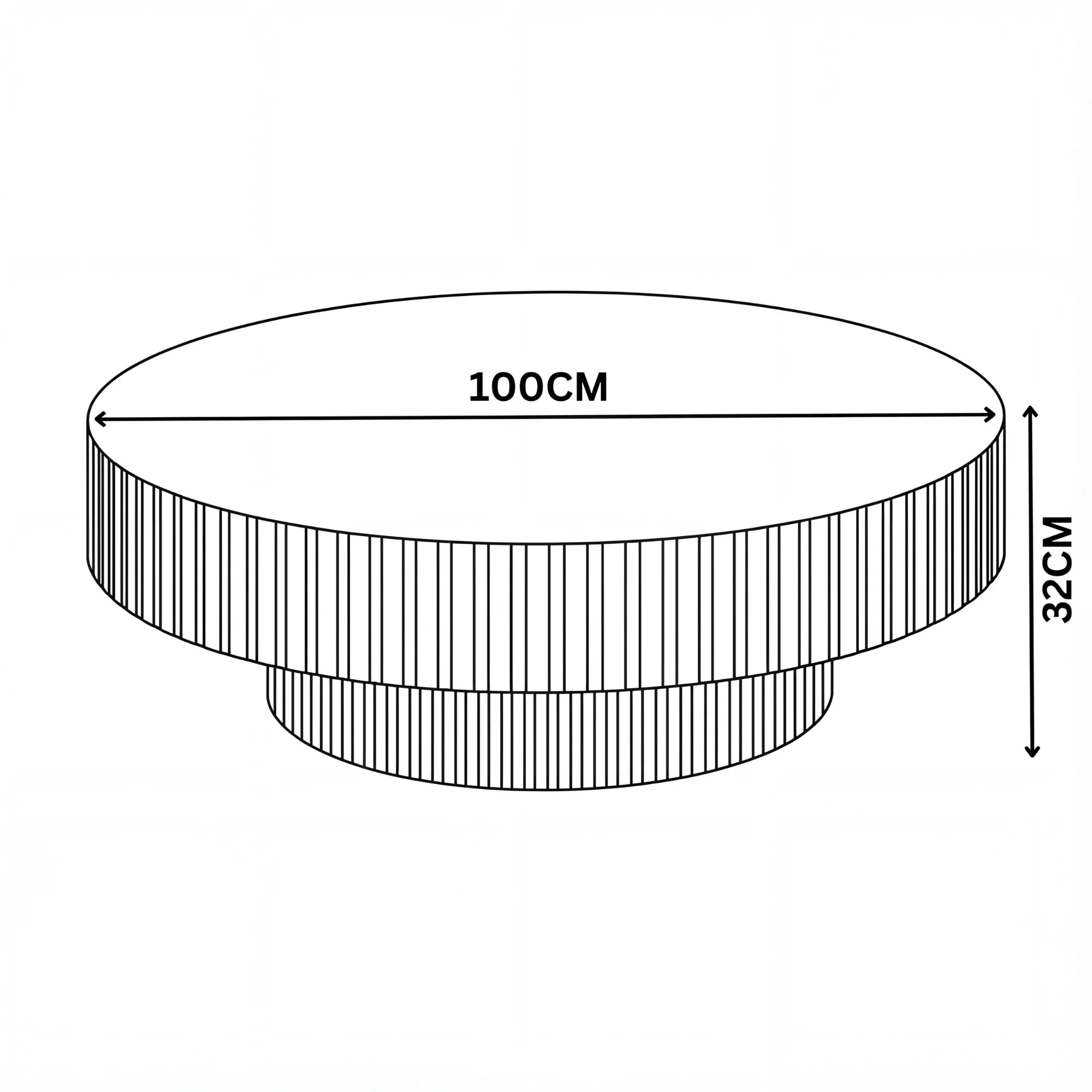 Alicia 100cm Wooden Round Coffee Table Natural - Image 8