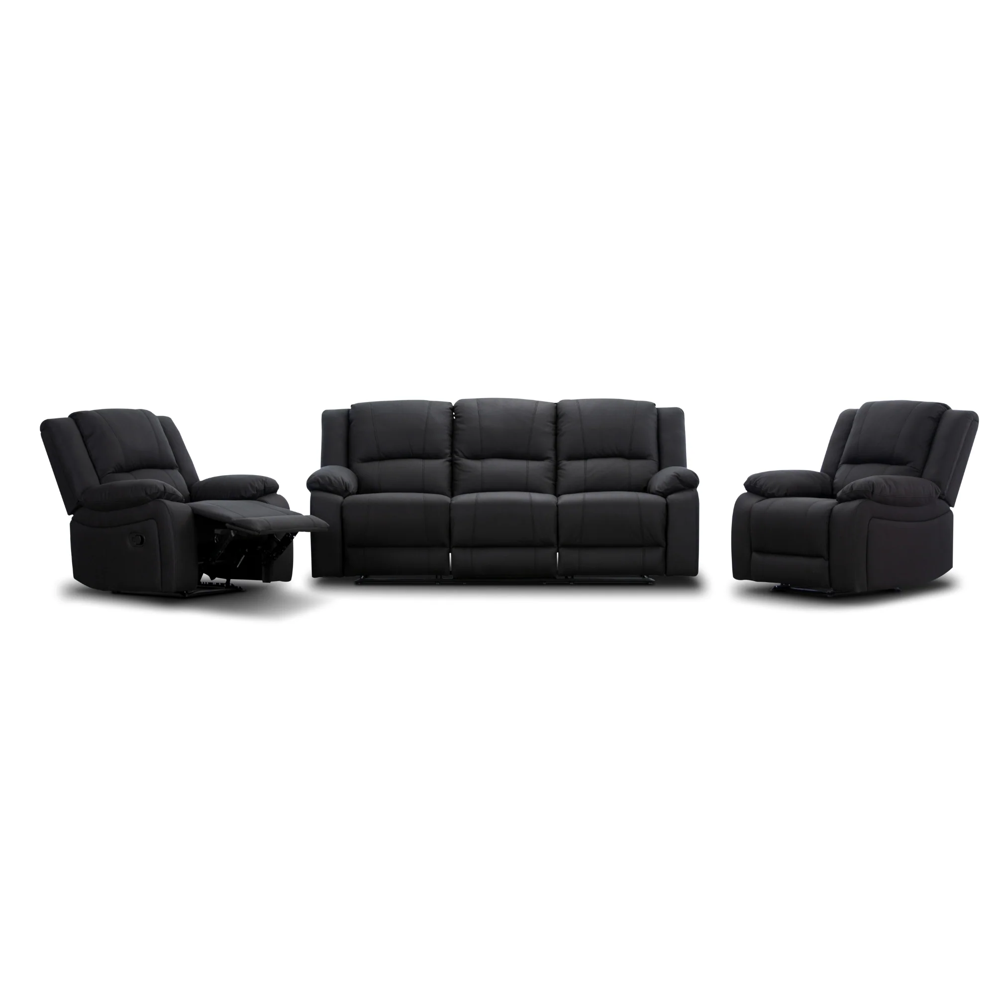 Anderson 3+1+1 Seater Fabric Manual Recliner Sofa Lounge Chair Set - Image 17