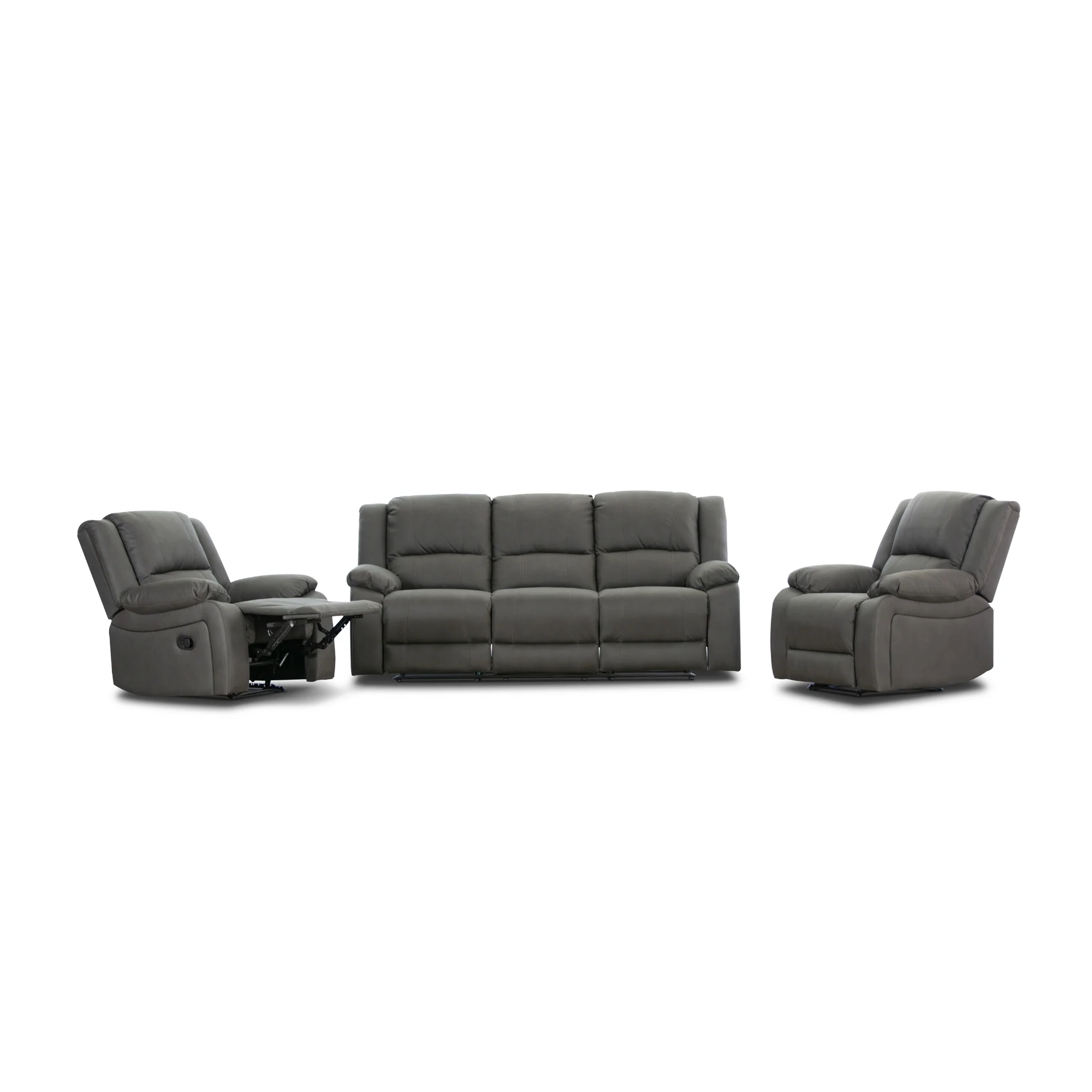 Anderson 3+1+1 Seater Fabric Manual Recliner Sofa Lounge Chair Set - Image 9