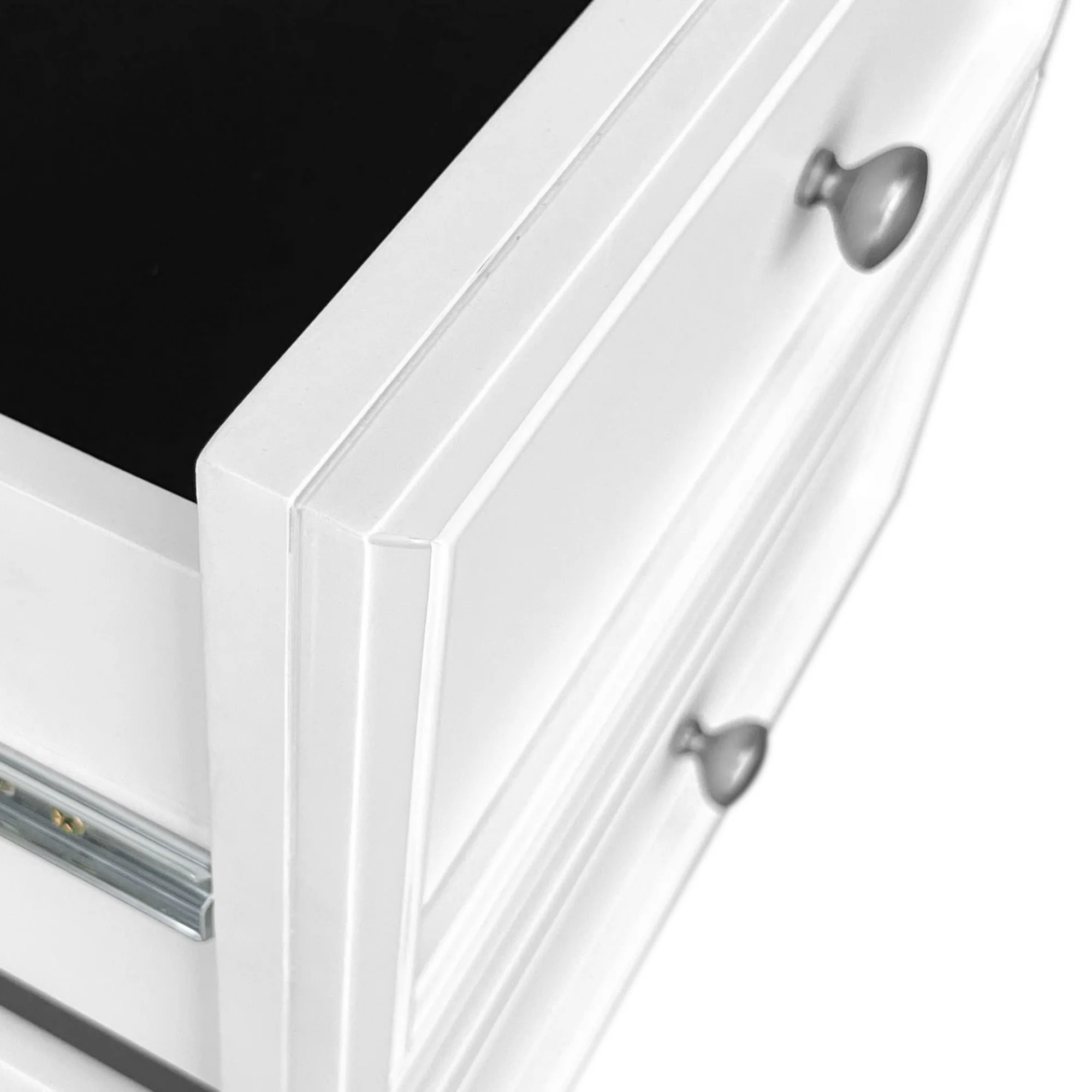 Andes Bedside Table Marble Top White - Image 4