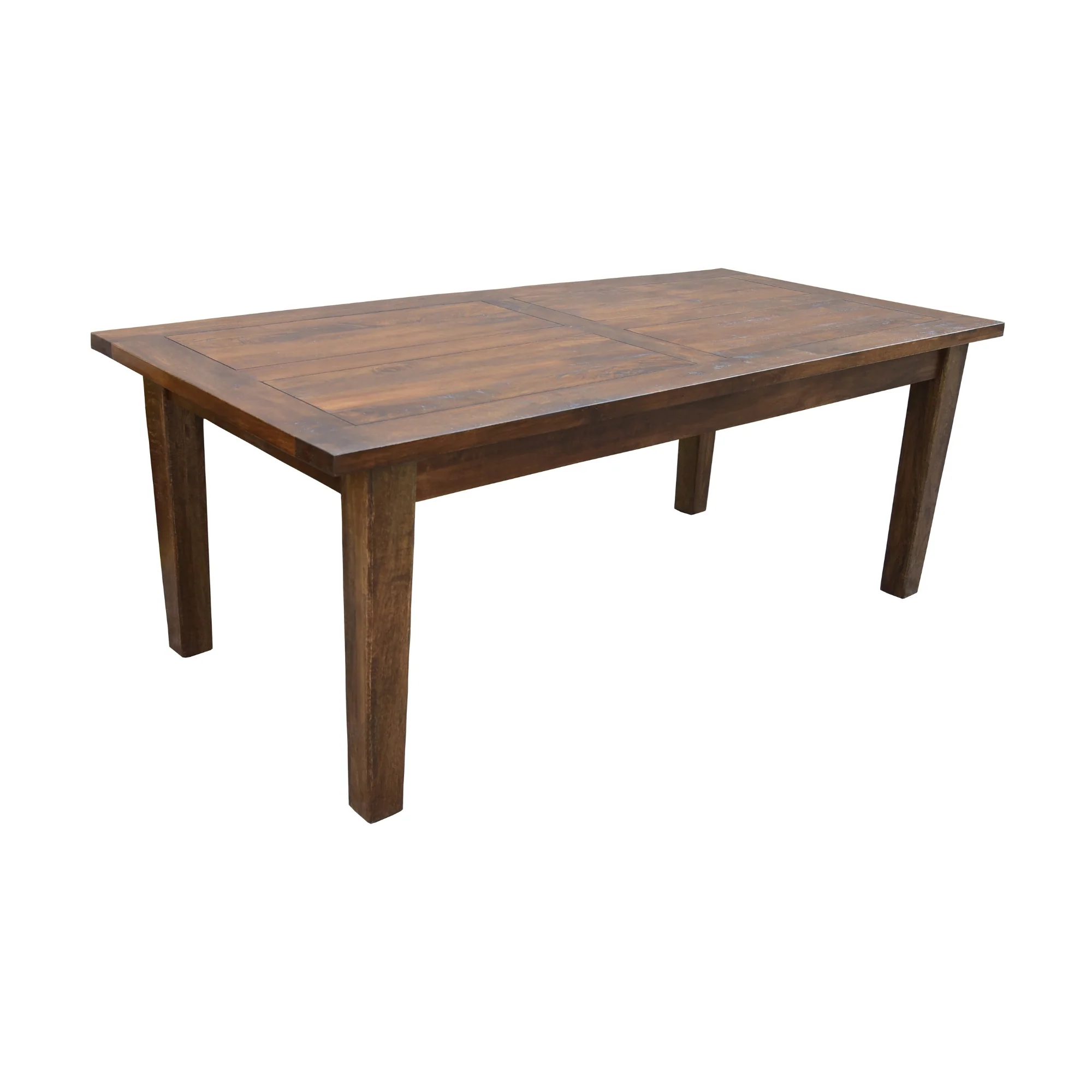 Antique 210cm Dining Table Solid Mango Wood Frame Brown - Image 3
