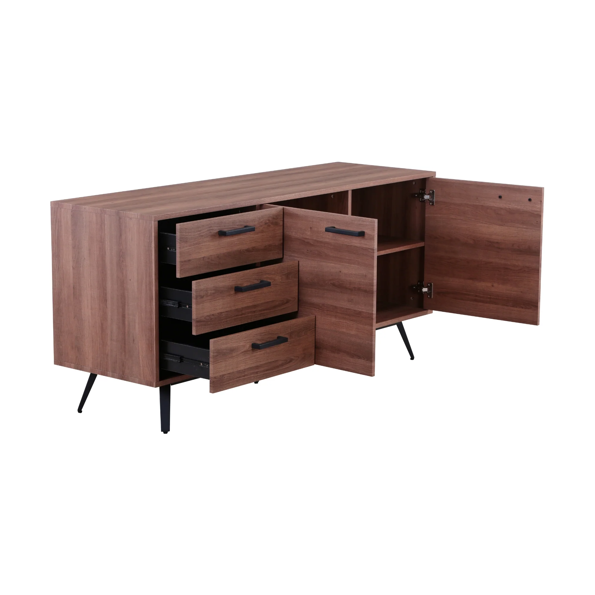 Ara 160cm Sideboard Storage Cabinet Brown - Image 3
