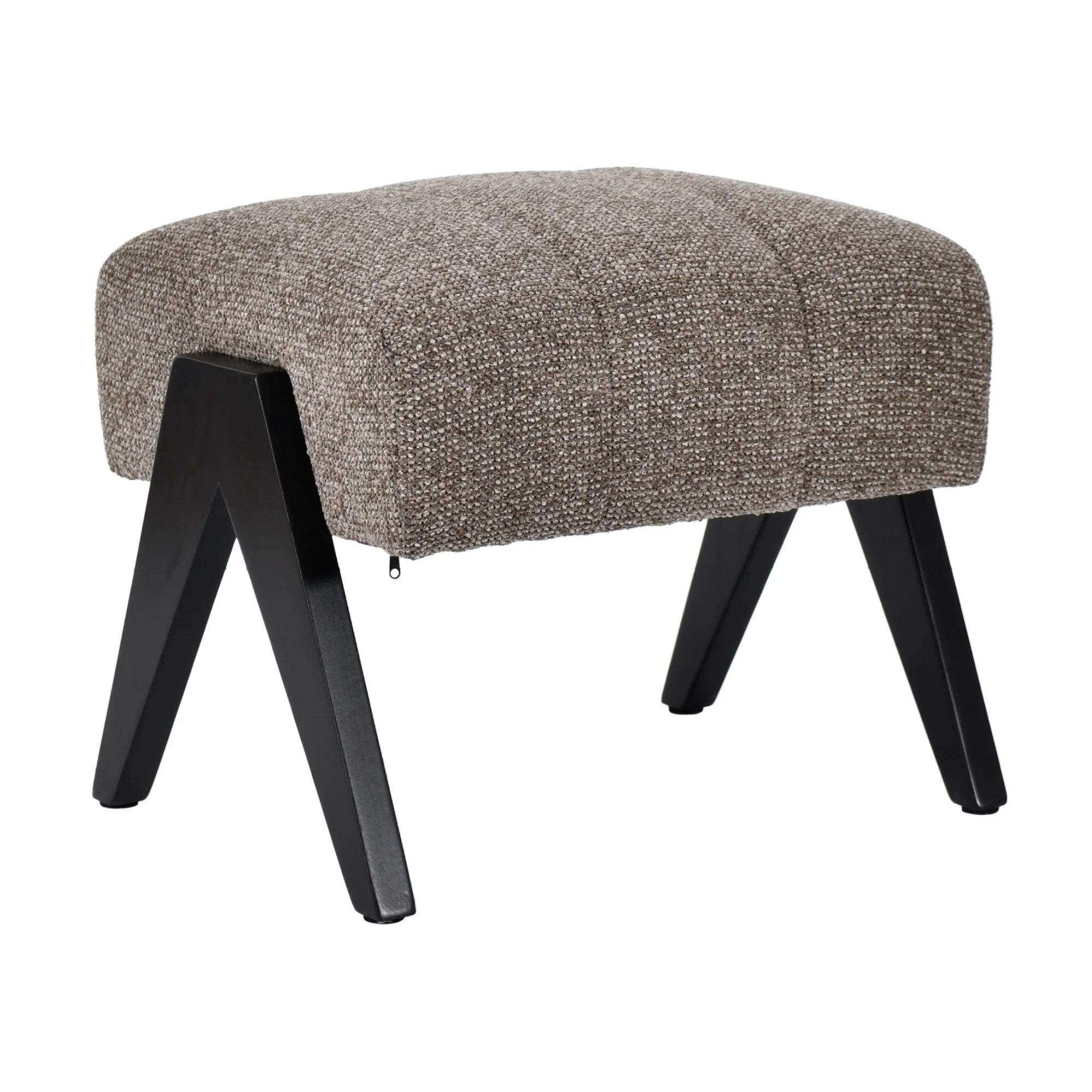 Arbor Fabric Accent Chair Foot Stool Fawn Grey - Image 4