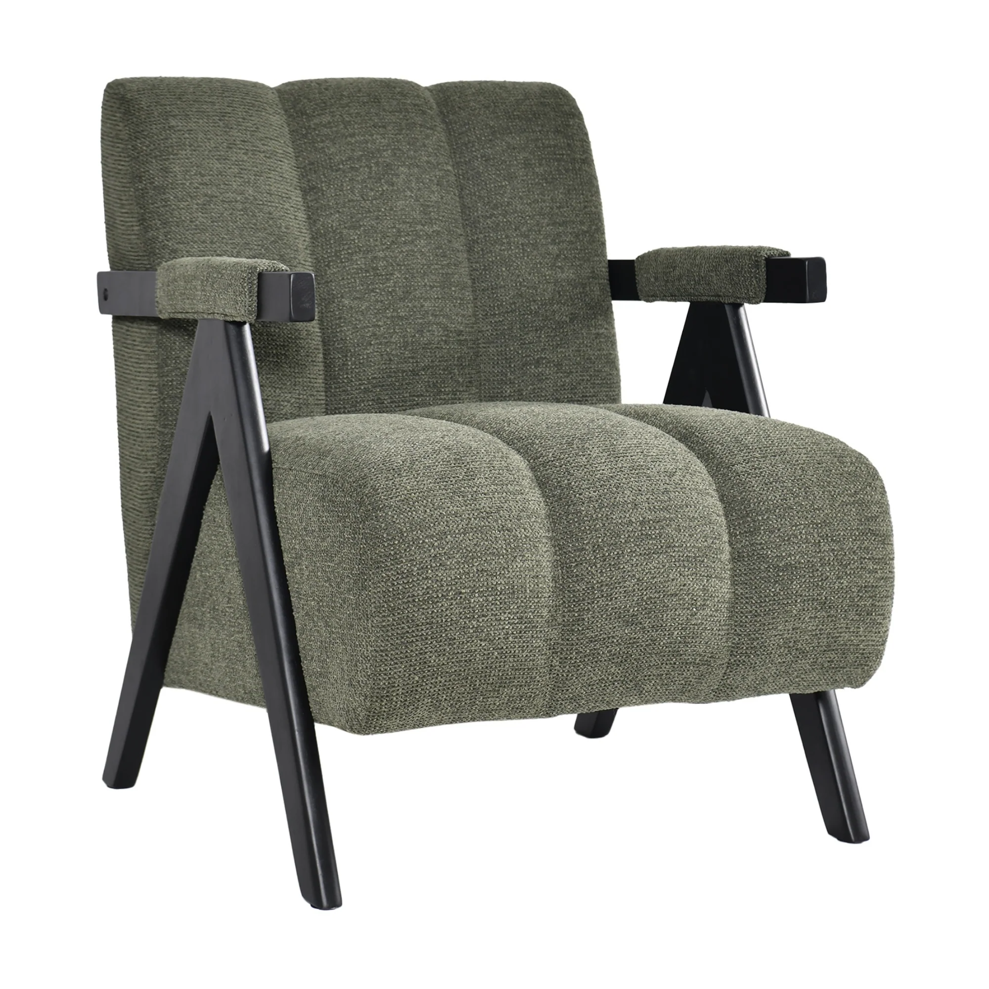 Arbor Fabric Accent Chair Foot Stool Green - Image 3