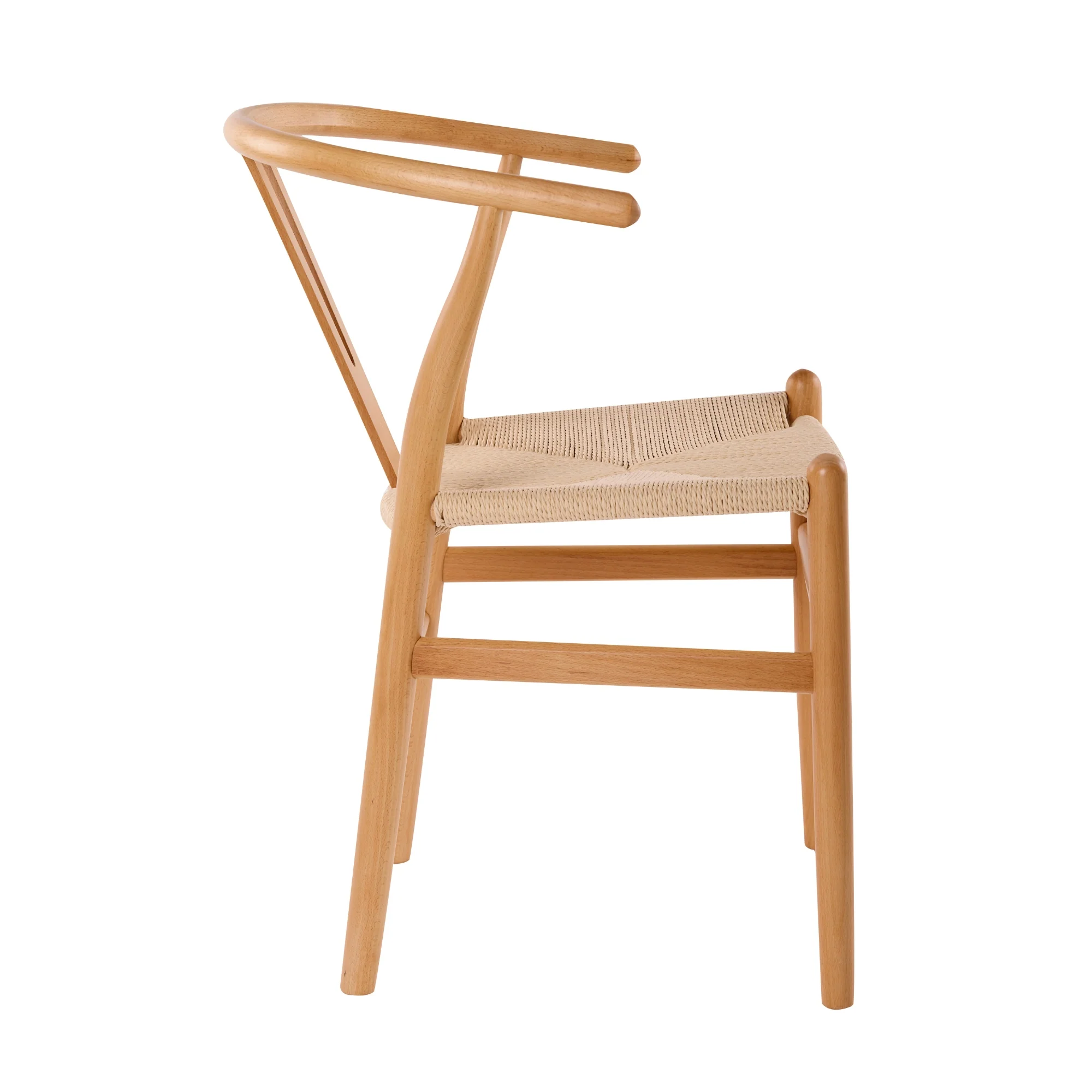 Ark Wishbone 2pc Set Dining Chair Replica Hans Wenger Natural - Image 5