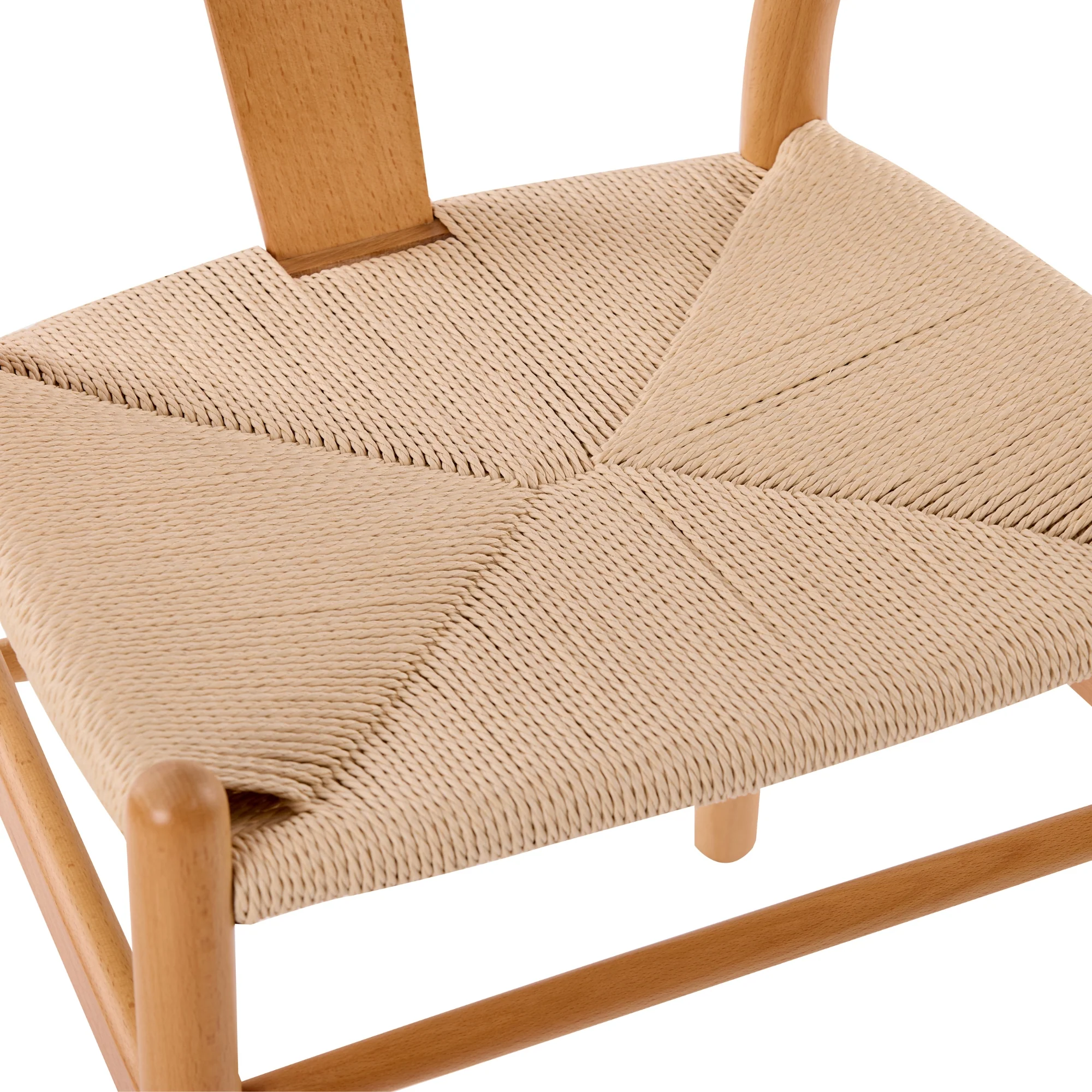 Ark Wishbone 2pc Set Dining Chair Replica Hans Wenger Natural - Image 7