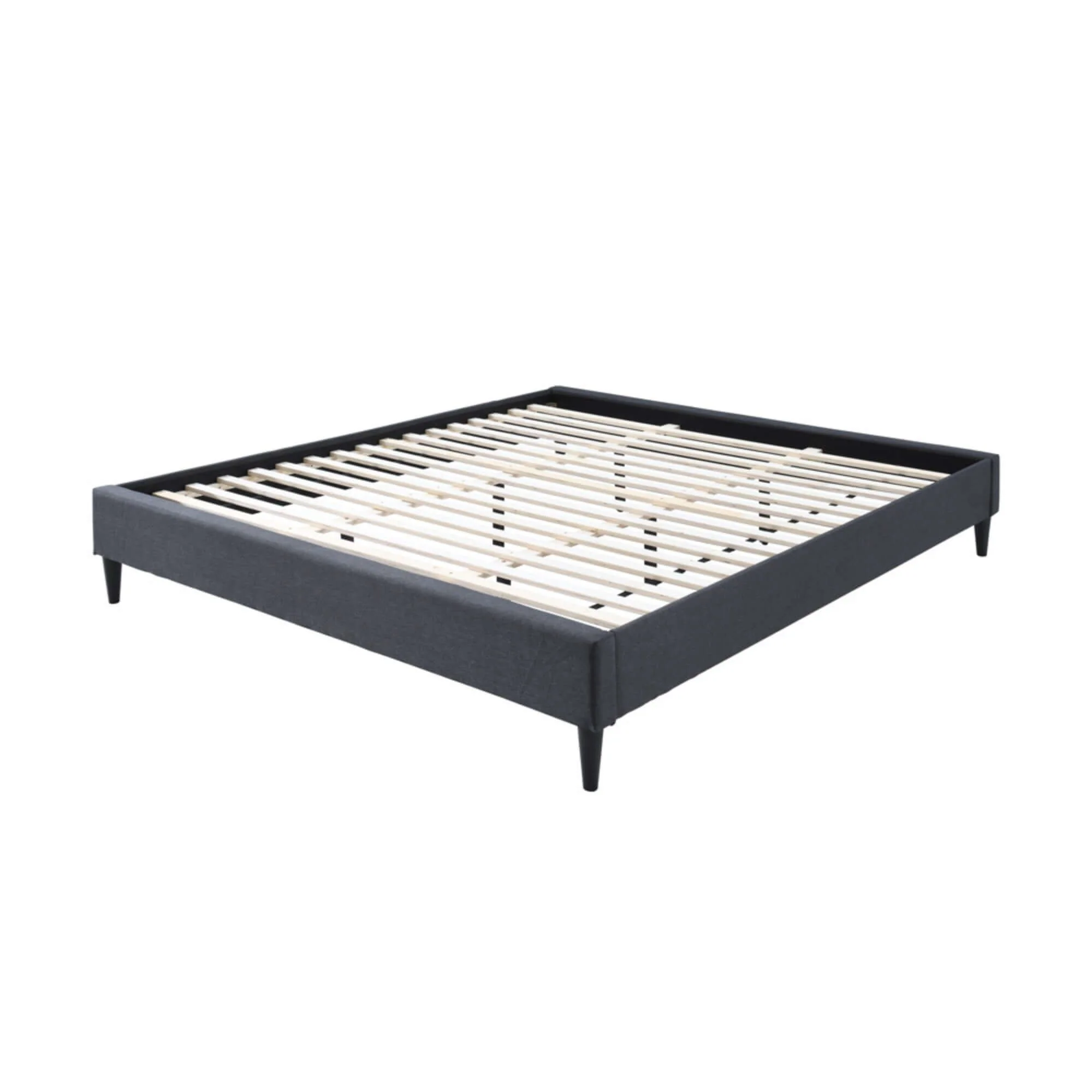 Arte Bed Frame Fabric Mattress Platform Base  Mid Grey - Image 13