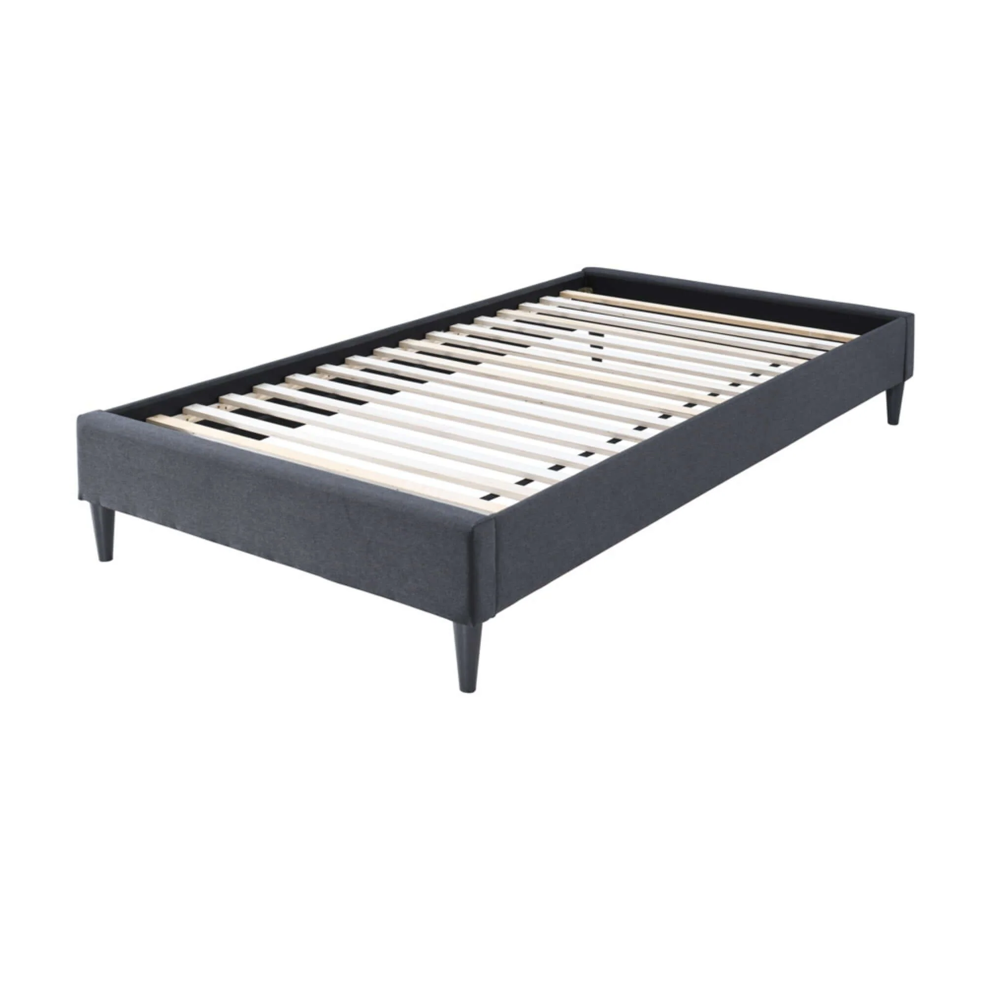 Arte Bed Frame Fabric Mattress Platform Base  Mid Grey - Image 5