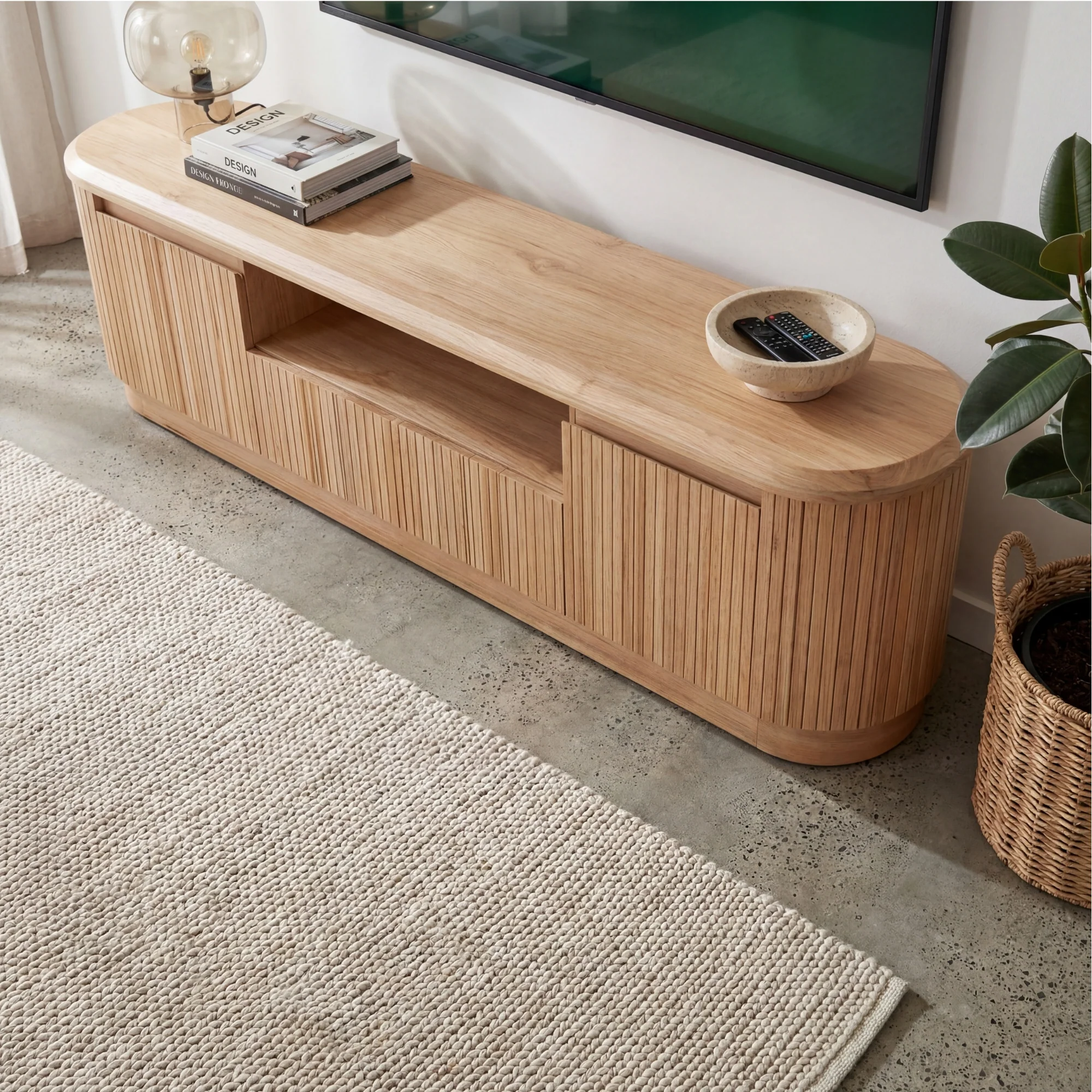 Arushi 180cm ETU Entertainment TV Unit Natural - Image 3