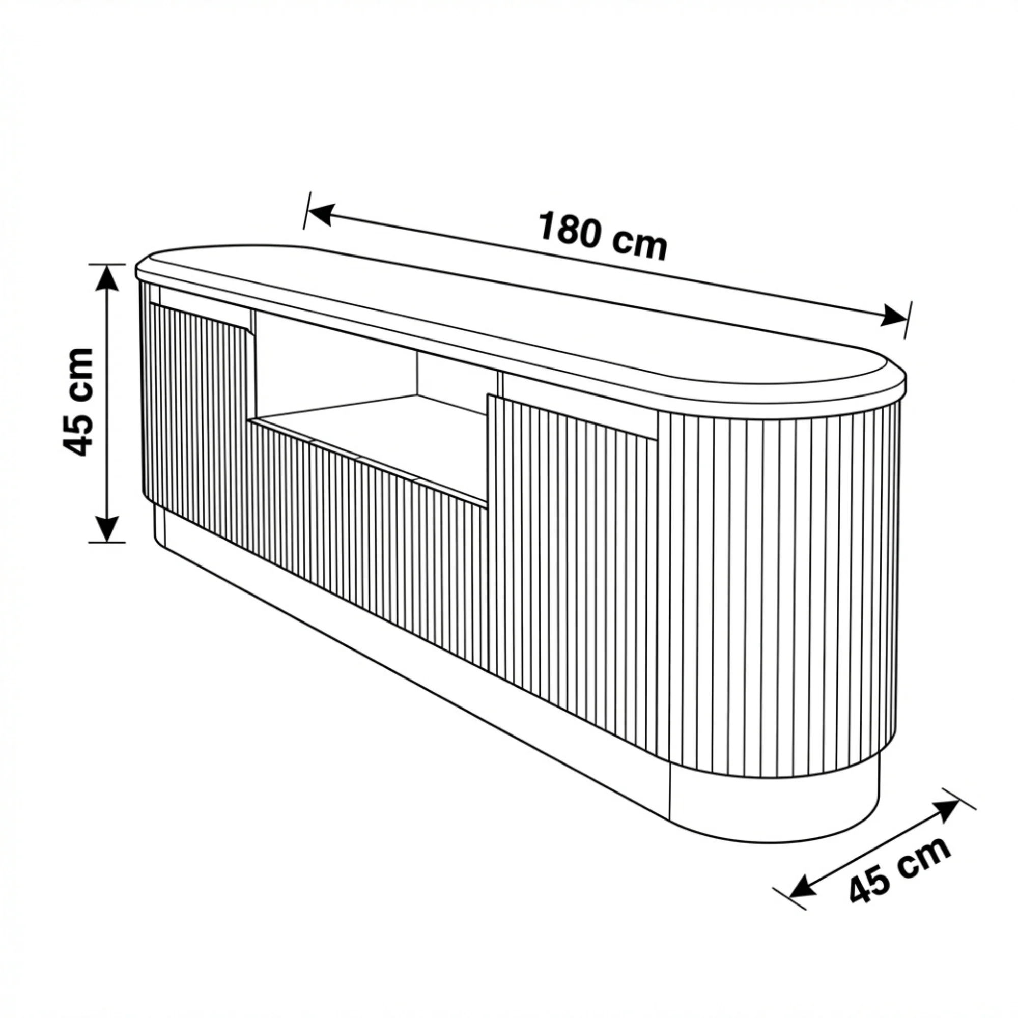 Arushi 180cm ETU Entertainment TV Unit Natural - Image 8