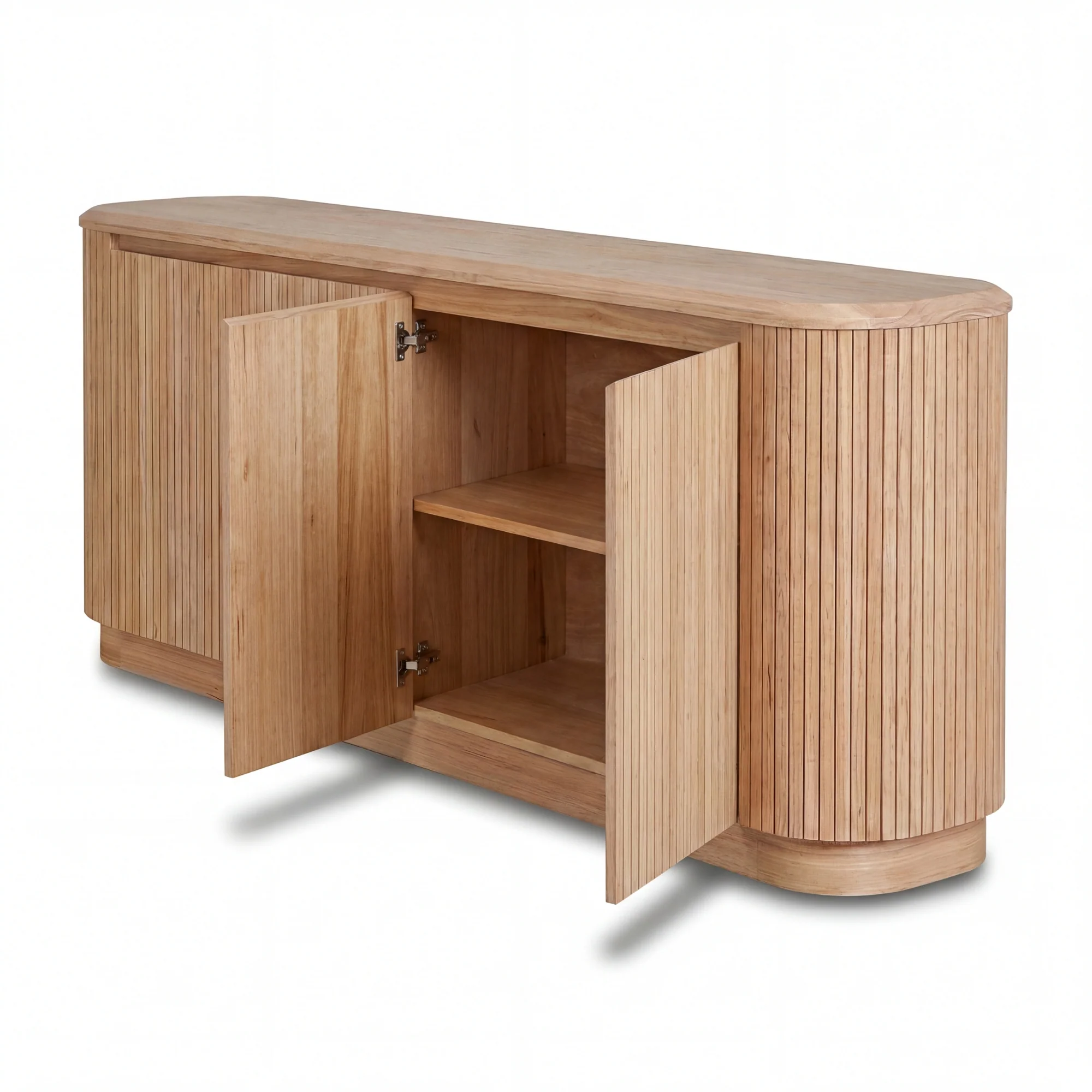 Arushi 200cm Buffet Table Storage Cabinet Natural - Image 7