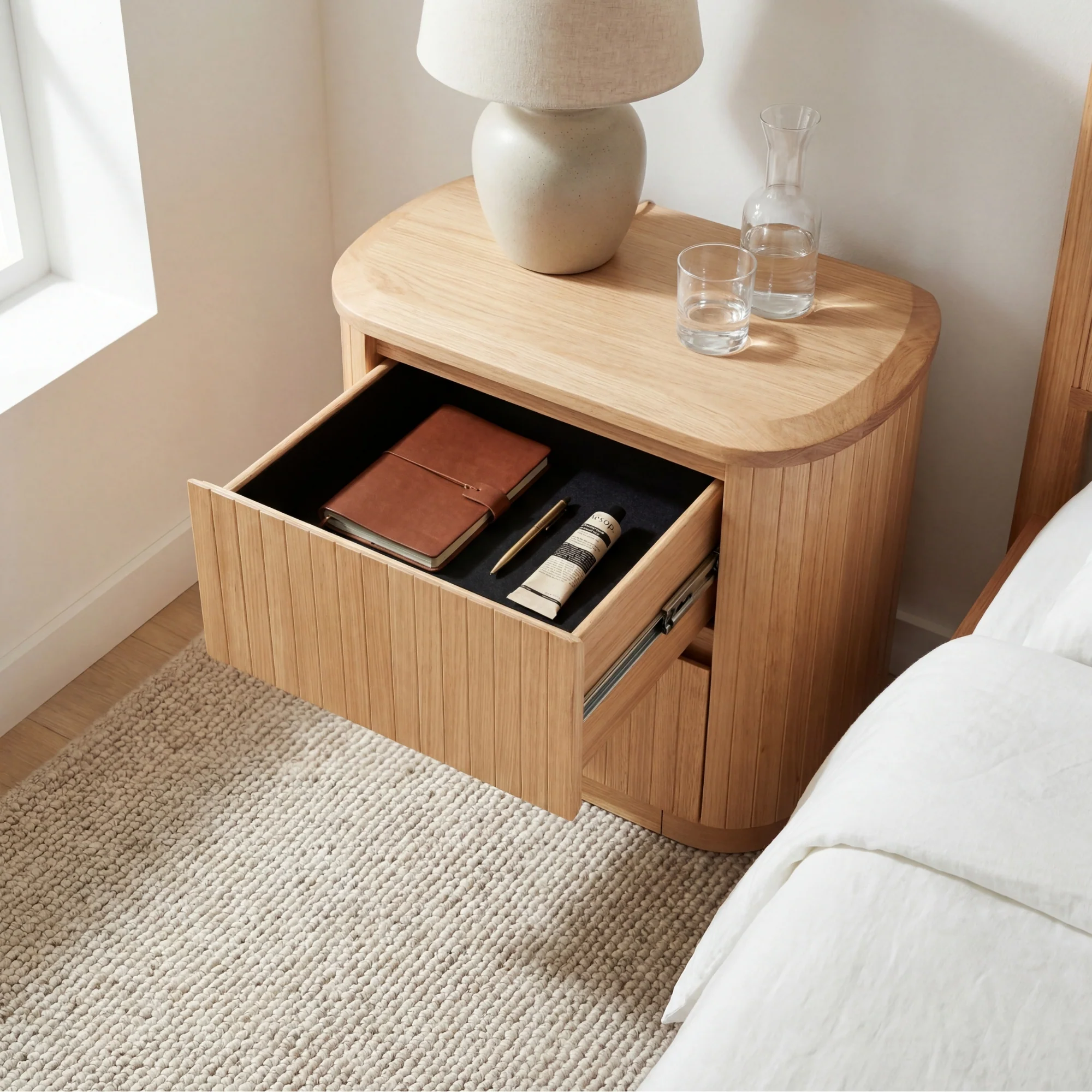 Arushi Bedside Table Natural - Image 3