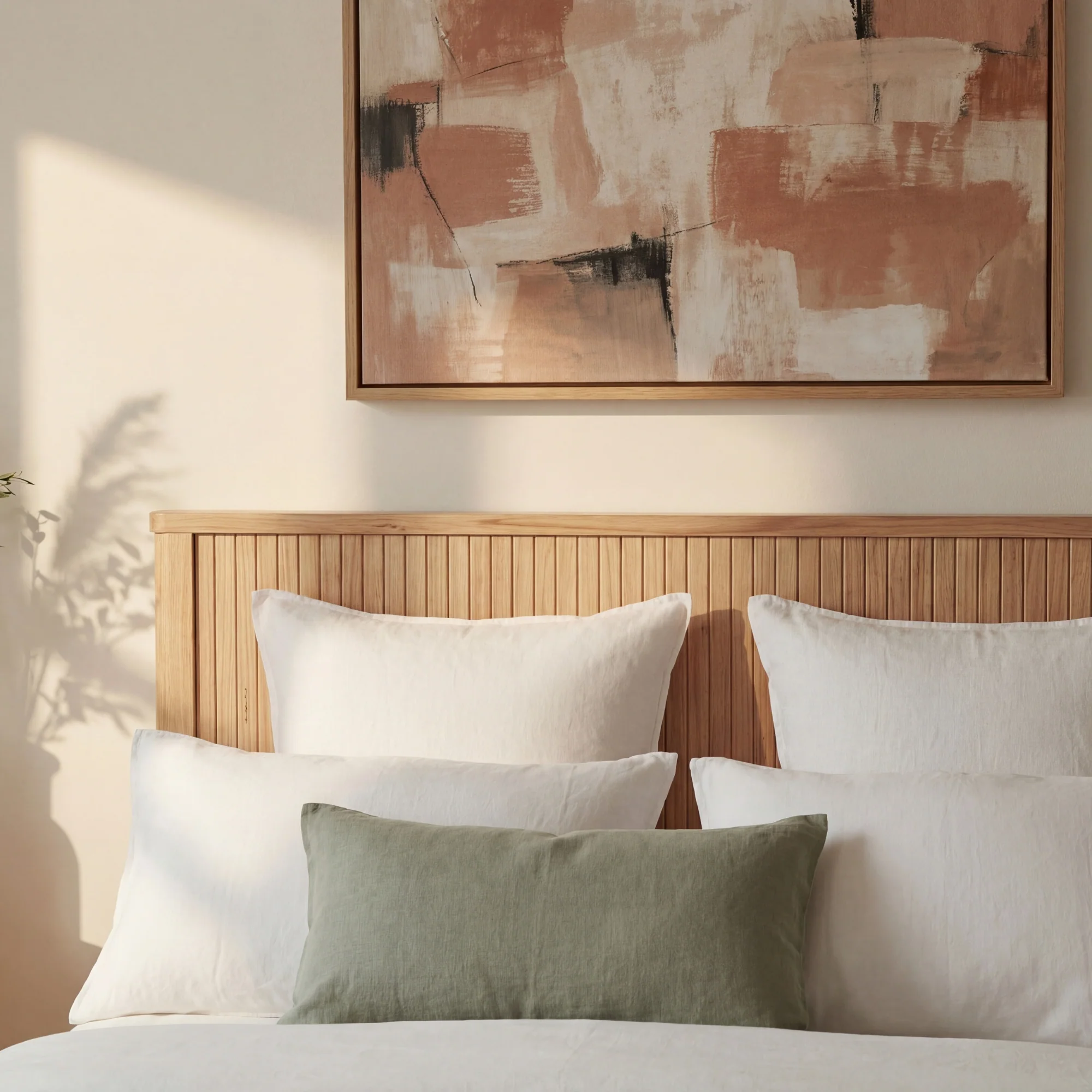 Arushi King Bed Frame Natural - Image 4
