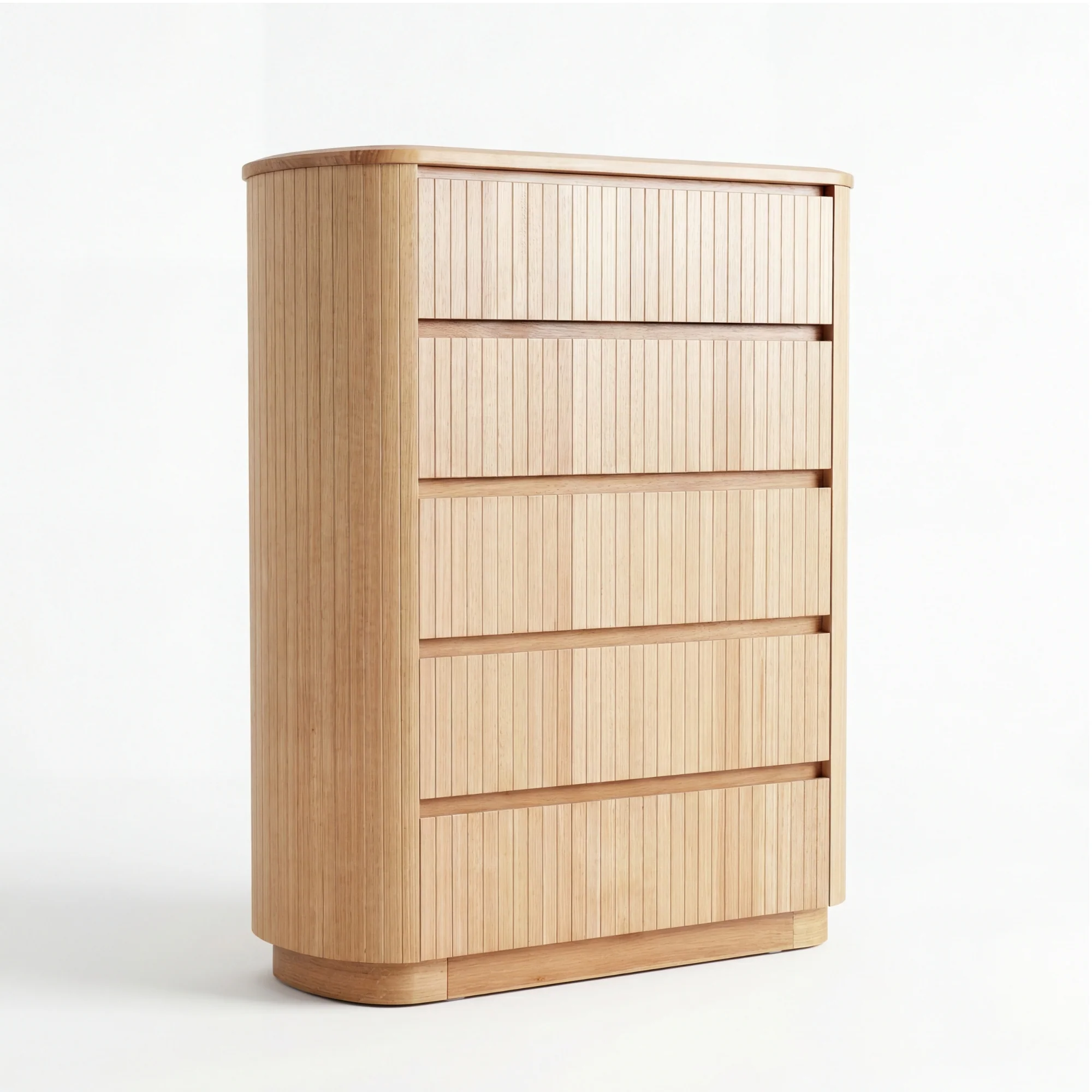 Arushi Tallboy Chest of 5 Drawers Natural - Image 2