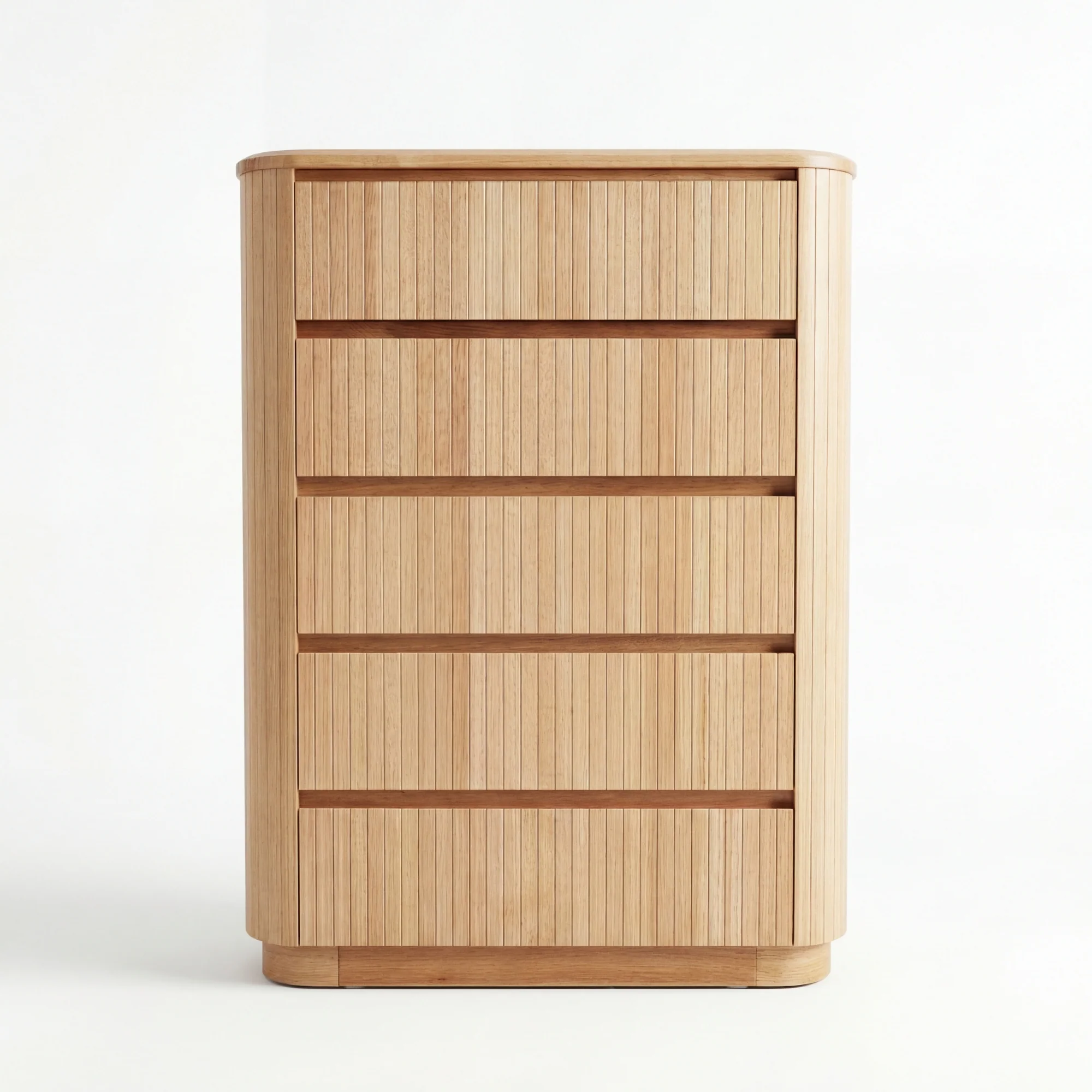 Arushi Tallboy Chest of 5 Drawers Natural - Image 6