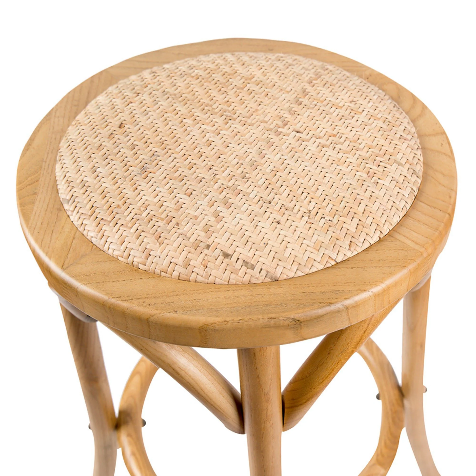 Aster Round Bar Stools Oak - Image 4