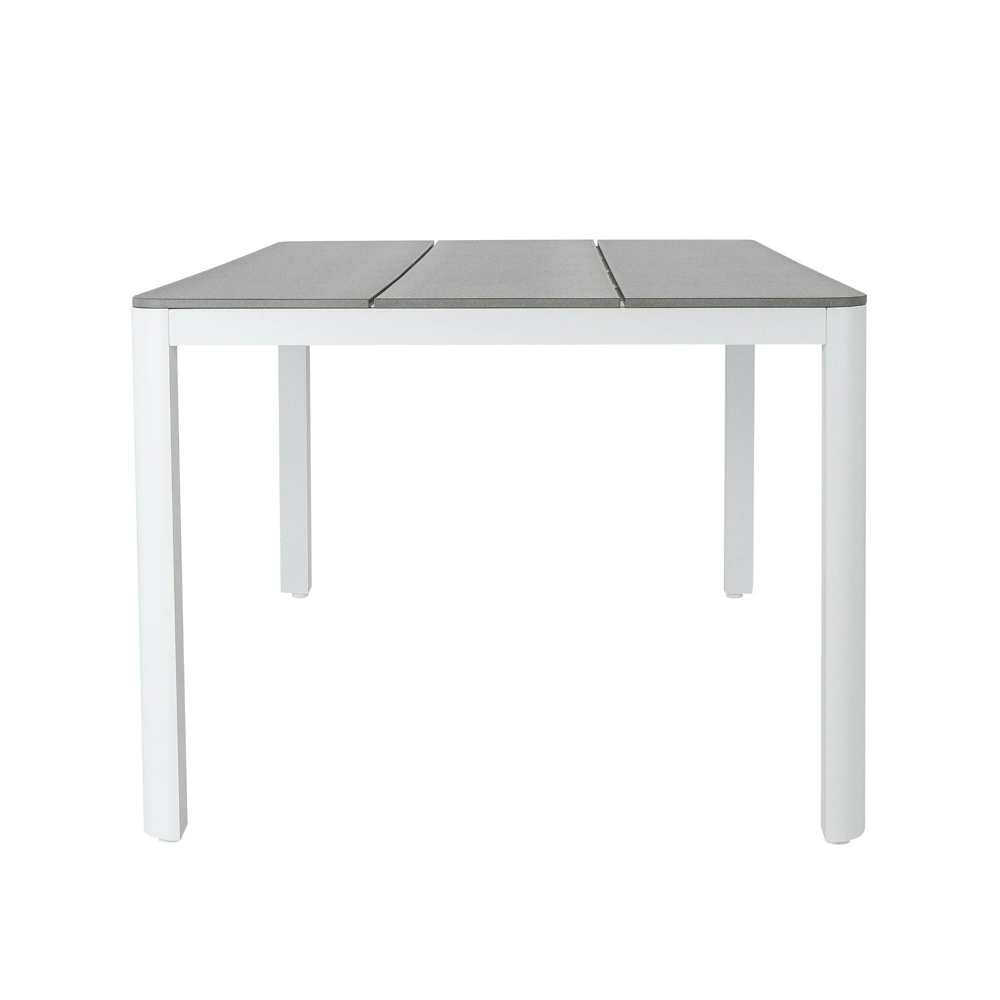 Astro 160cm Outdoor Dining Table Polystone Top Aluminium Frame White - Image 5