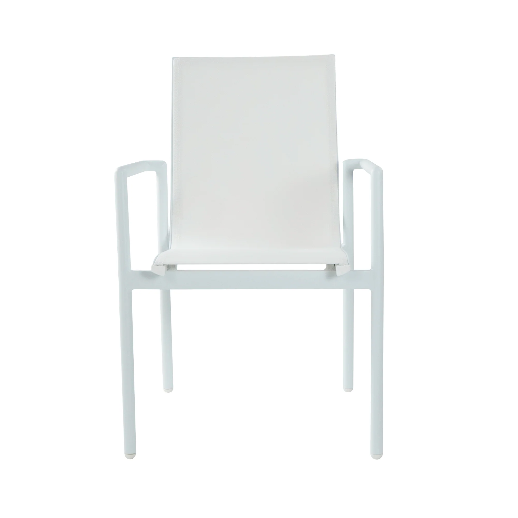 Astro 7pc Set 160cm Aluminium Outdoor Dining Table Polystone Top 6 Chair White - Image 6