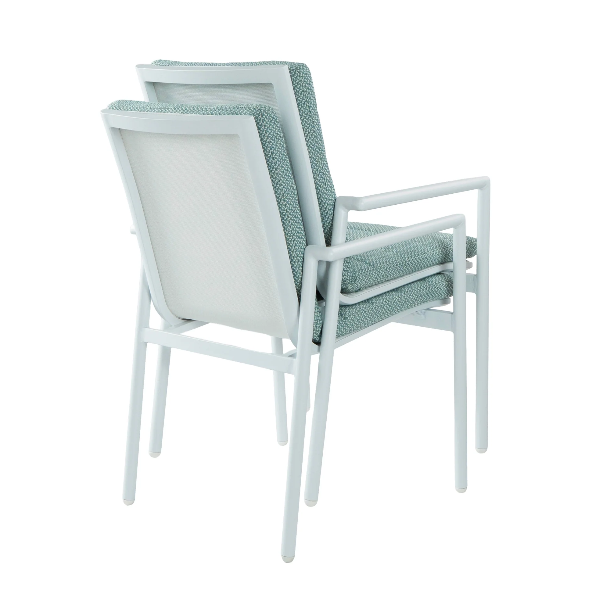 Astro 7pc Set 160cm Aluminium Outdoor Dining Table Polystone Top 6 Chair White - Image 7