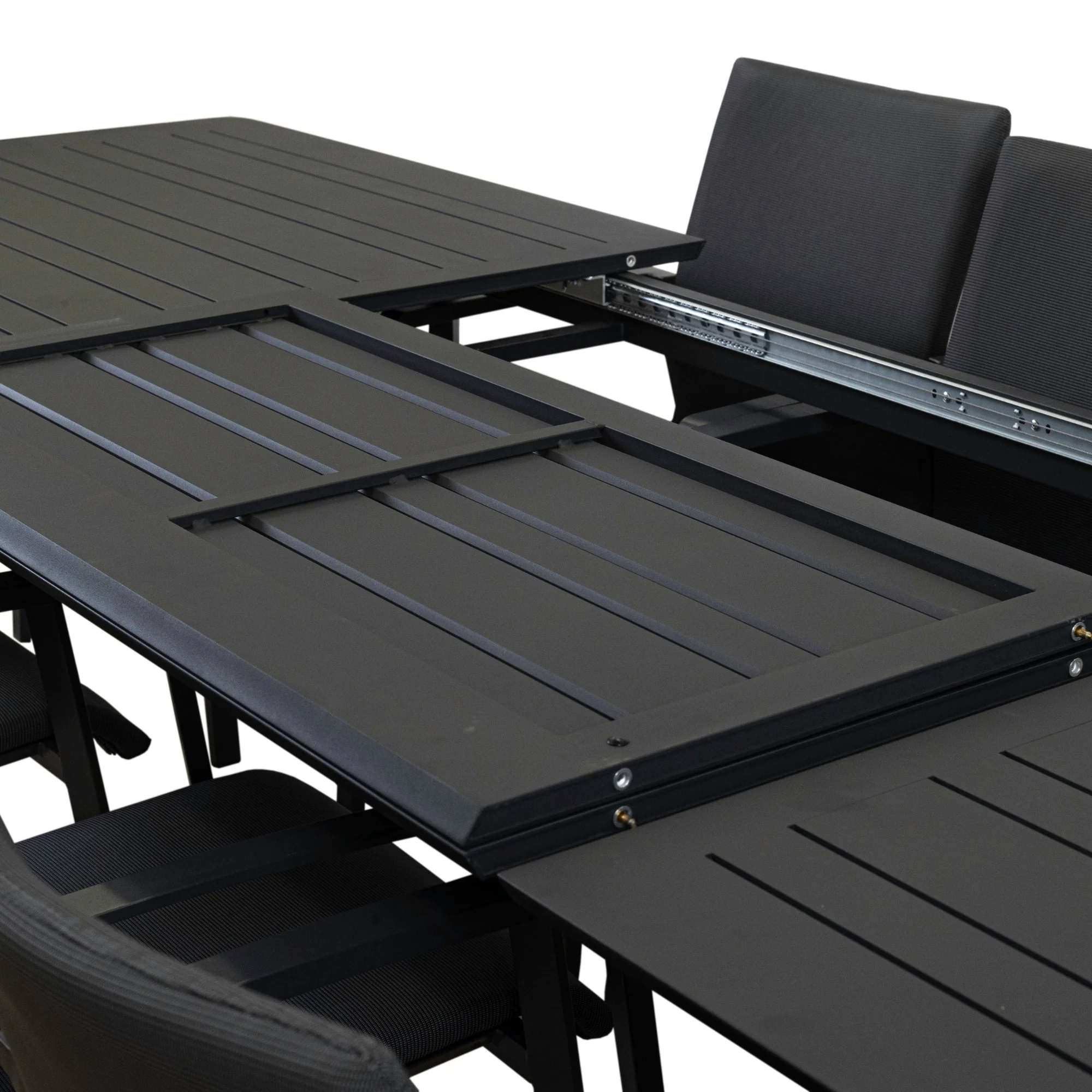 Ataman 200-300cm Extension Aluminium Outdoor Dining Table Dark Grey - Image 6