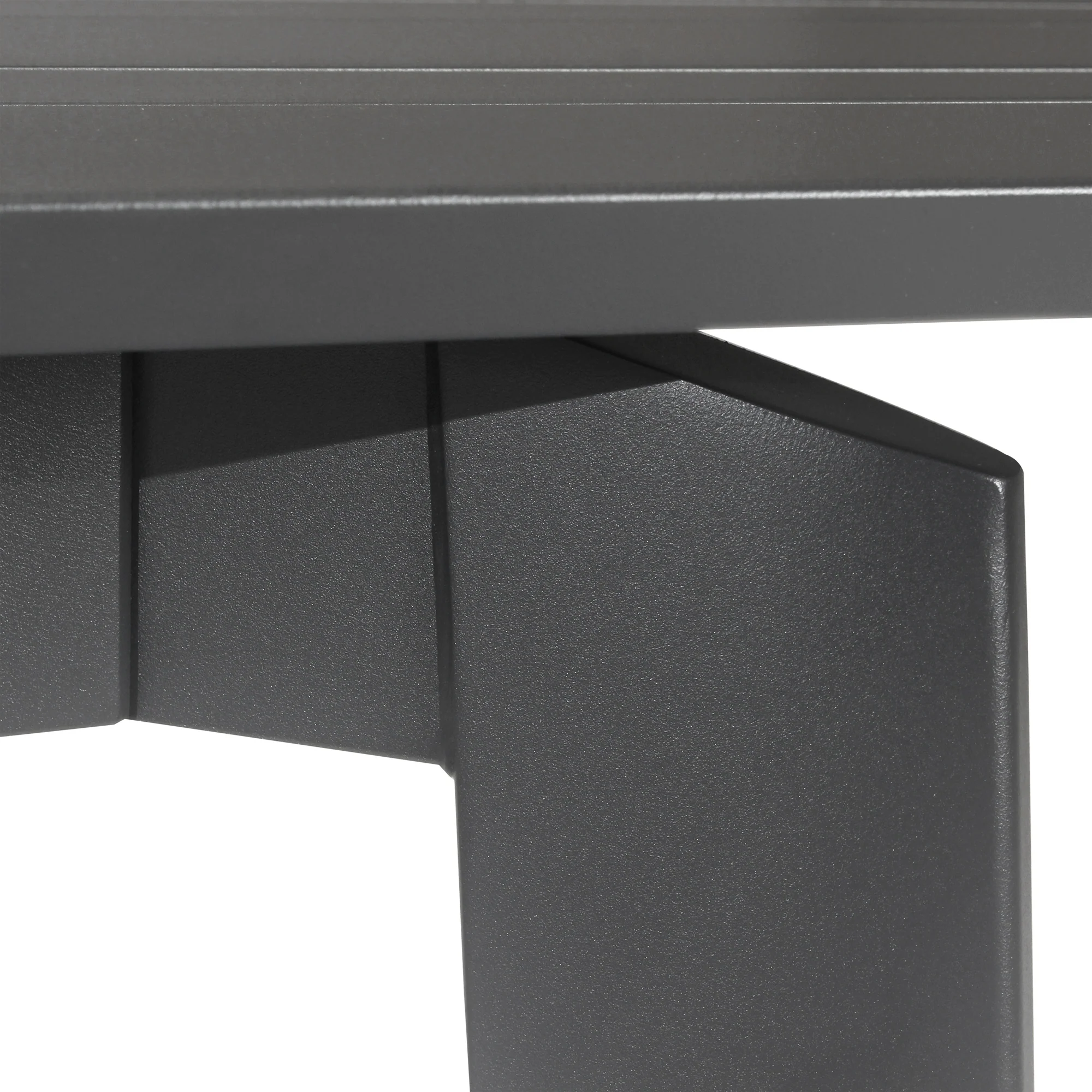 Ataman 200-300cm Extension Aluminium Outdoor Dining Table Dark Grey - Image 7