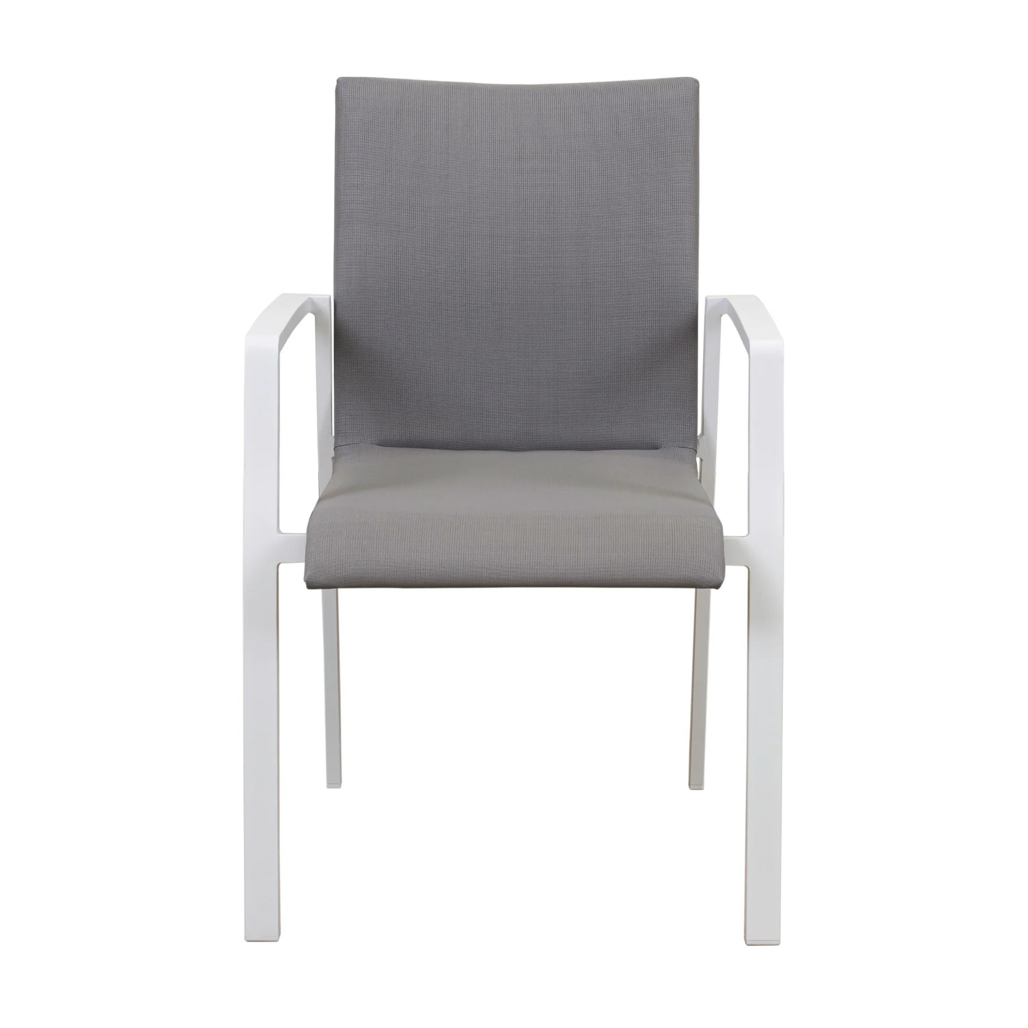 Ataman 2pc Set Aluminium Outdoor Dining Chair White - Image 3