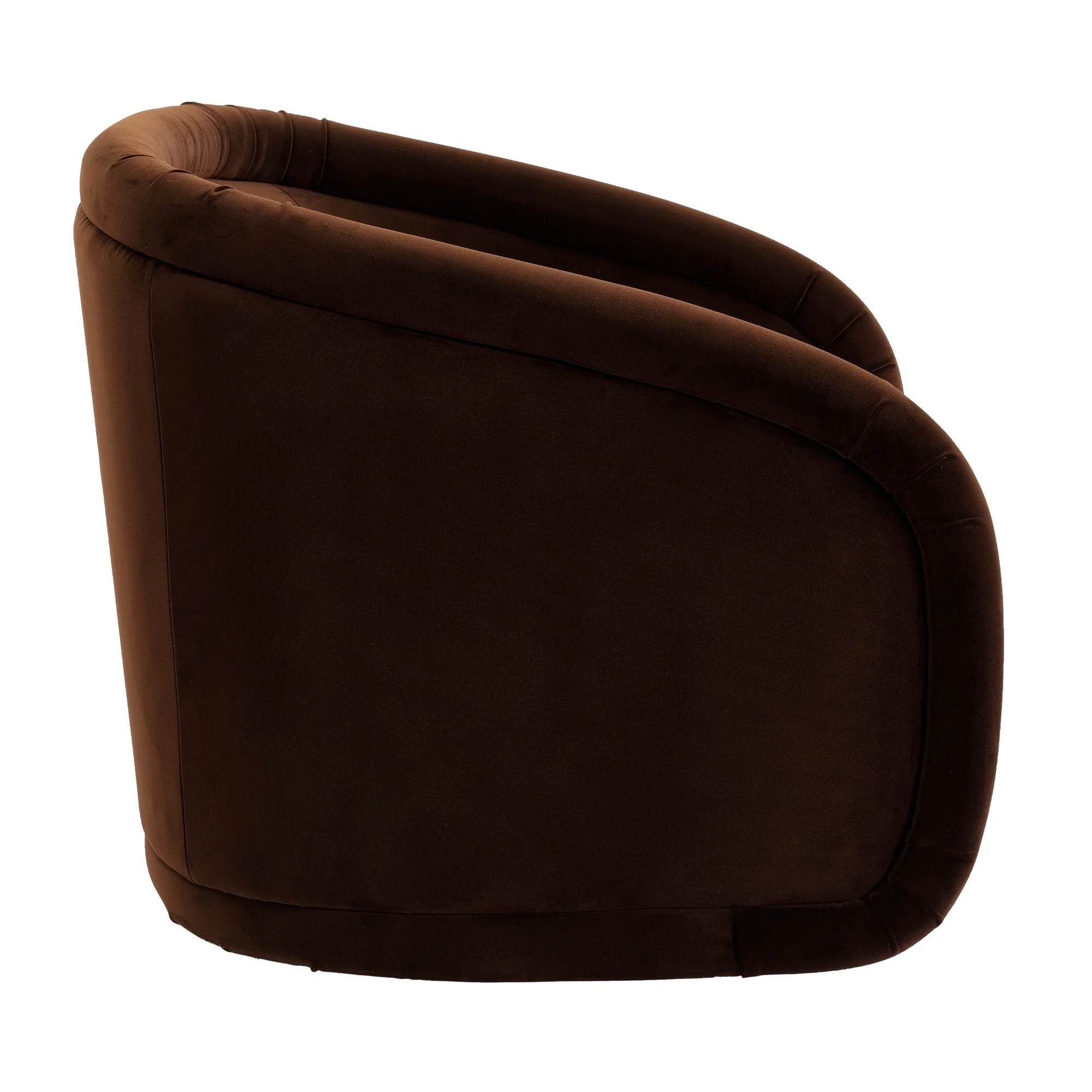 Avonia Swivel Occasional Boucle Chair Chocolate - Image 3