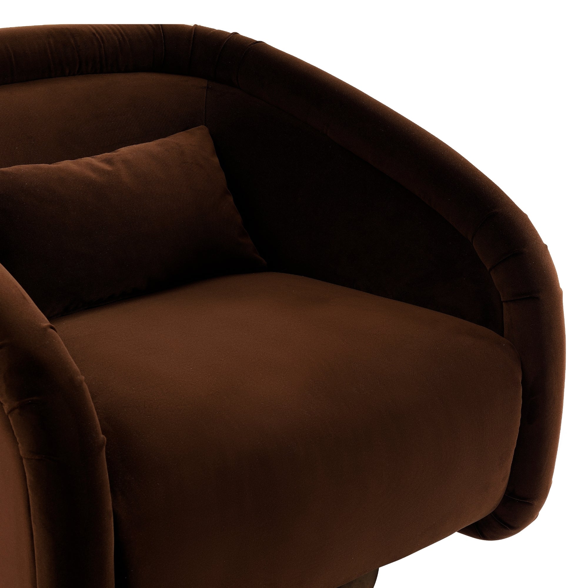 Avonia Swivel Occasional Boucle Chair Chocolate - Image 5