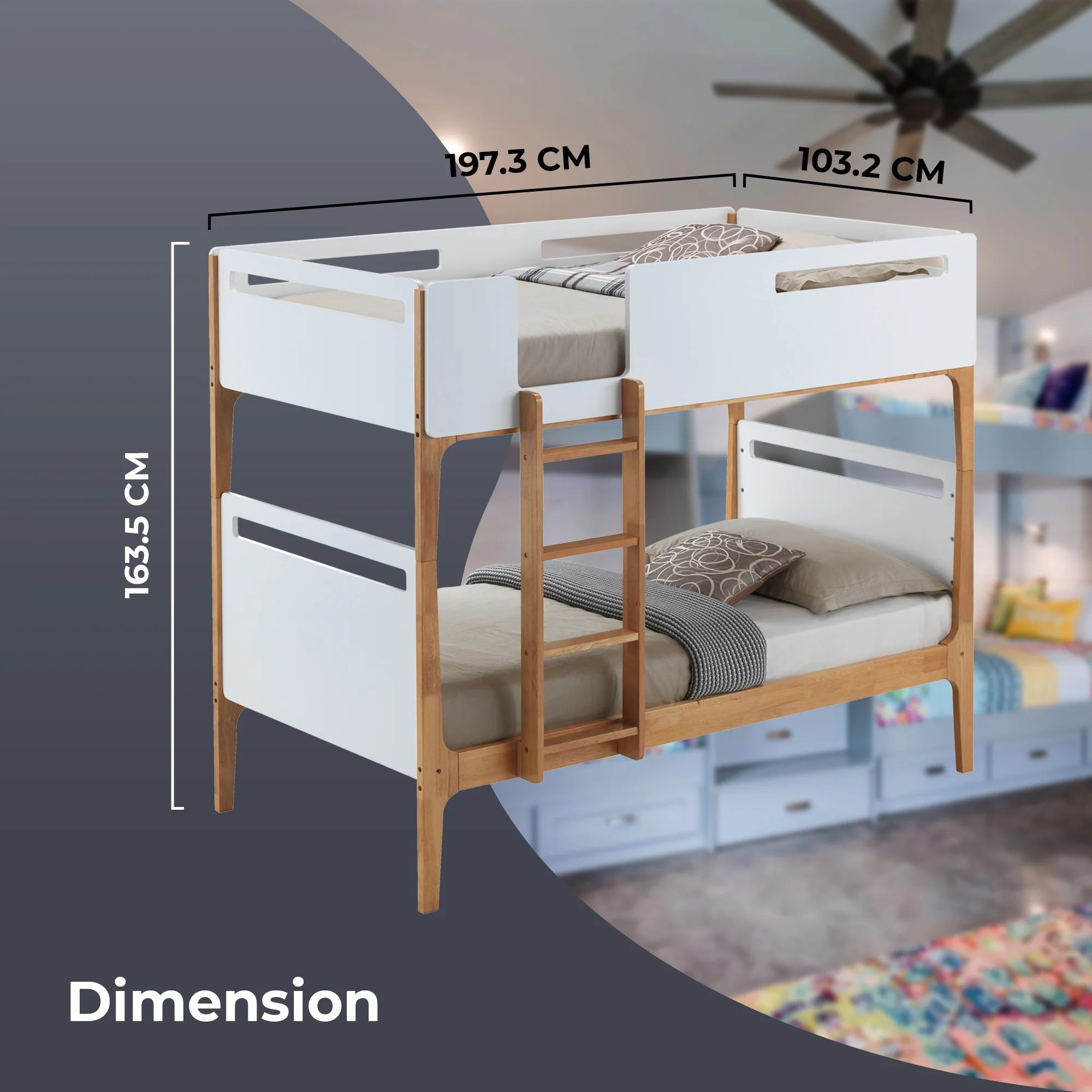 Baby Rose Single Bunk Bed Frame - Image 3