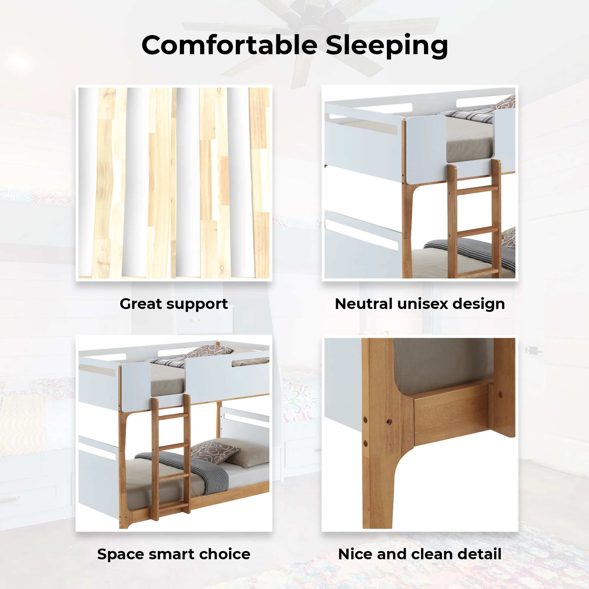 Baby Rose Single Bunk Bed Frame - Image 6
