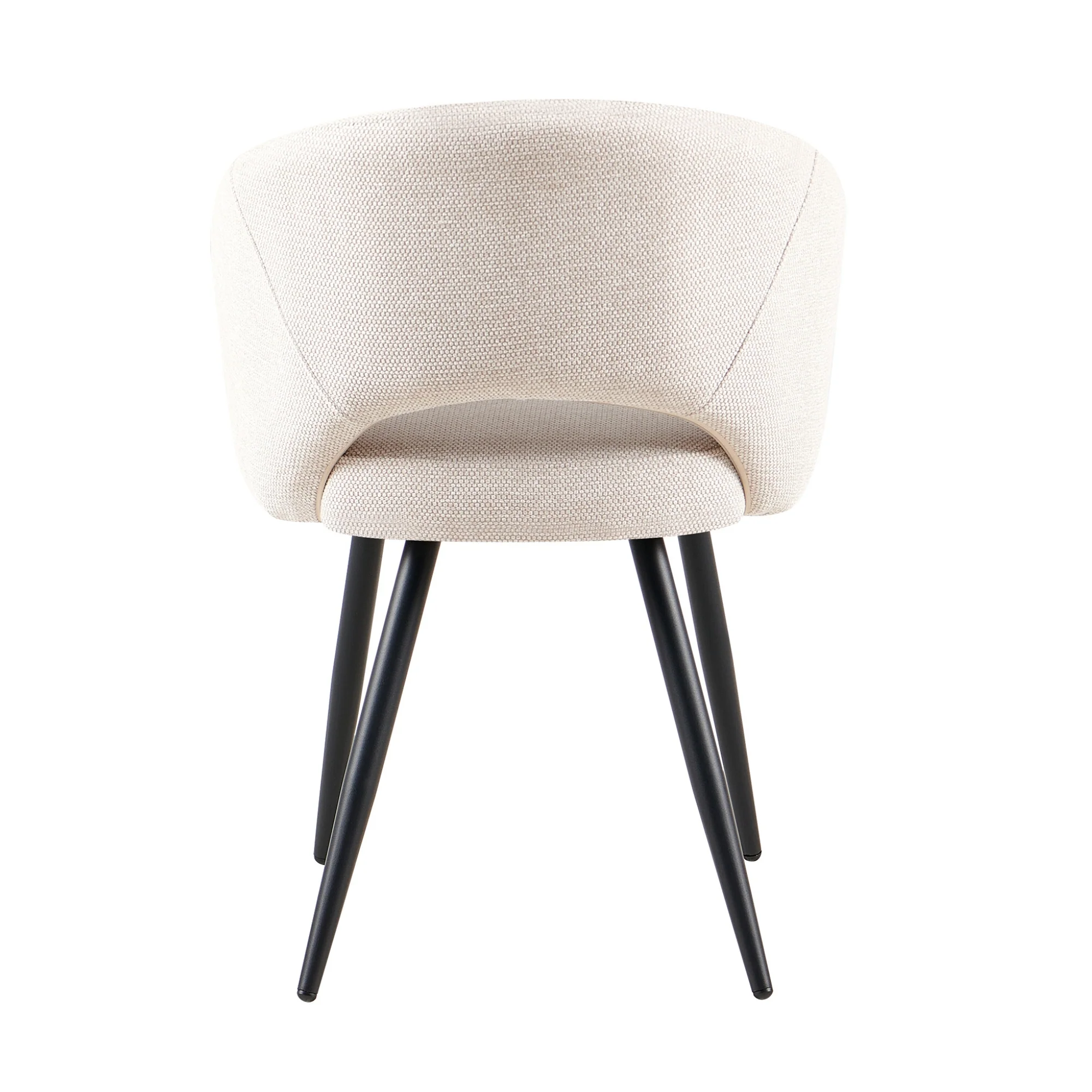 Barlo 5pc Dining Set 120cm Round Table 4 Beige Chair Natural - Image 7