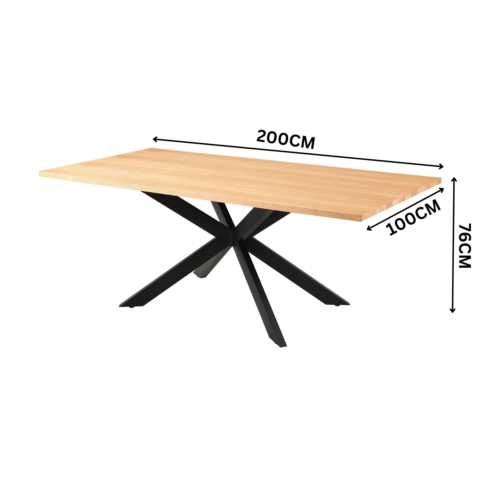 Barlo 7pc Dining Set 200cm Table 6 Grey Chair Natural - Image 3