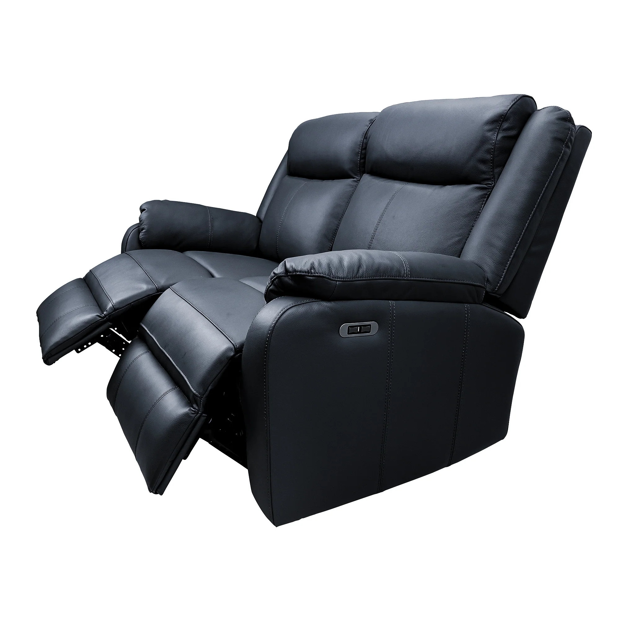 Bella 2 Seater Leather Electric Recliner Sofa Lounge - Image 4