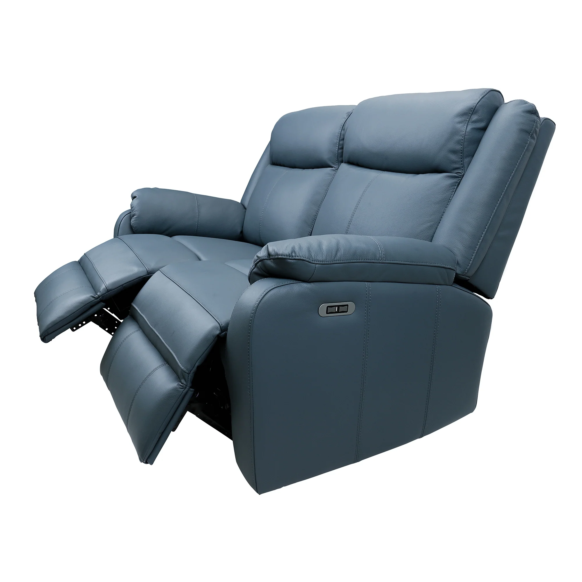 Bella 2 Seater Leather Electric Recliner Sofa Lounge - Image 7