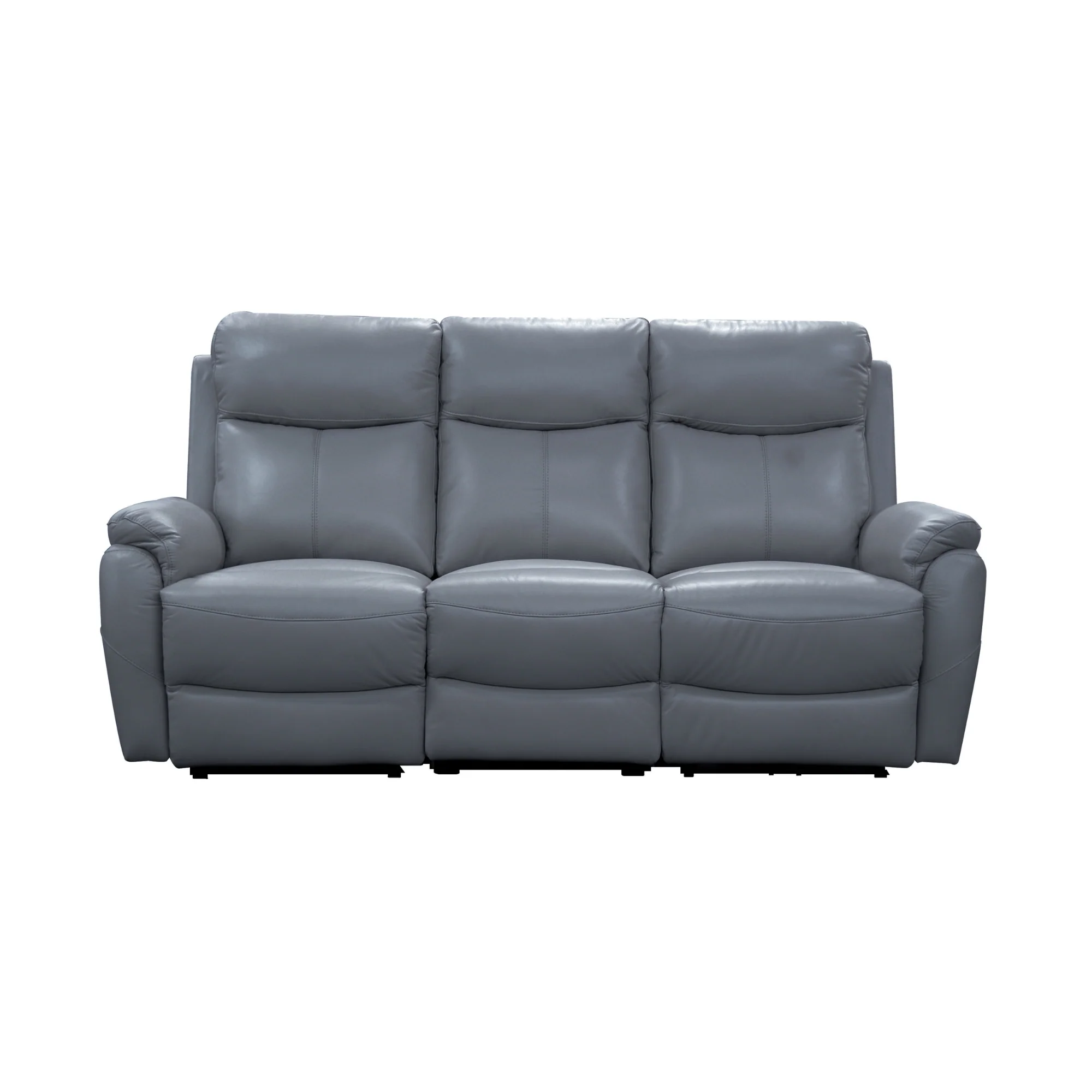 Berkeley 3+1+1 Electric Leather Recliner Sofa Set Gunmetal - Image 5
