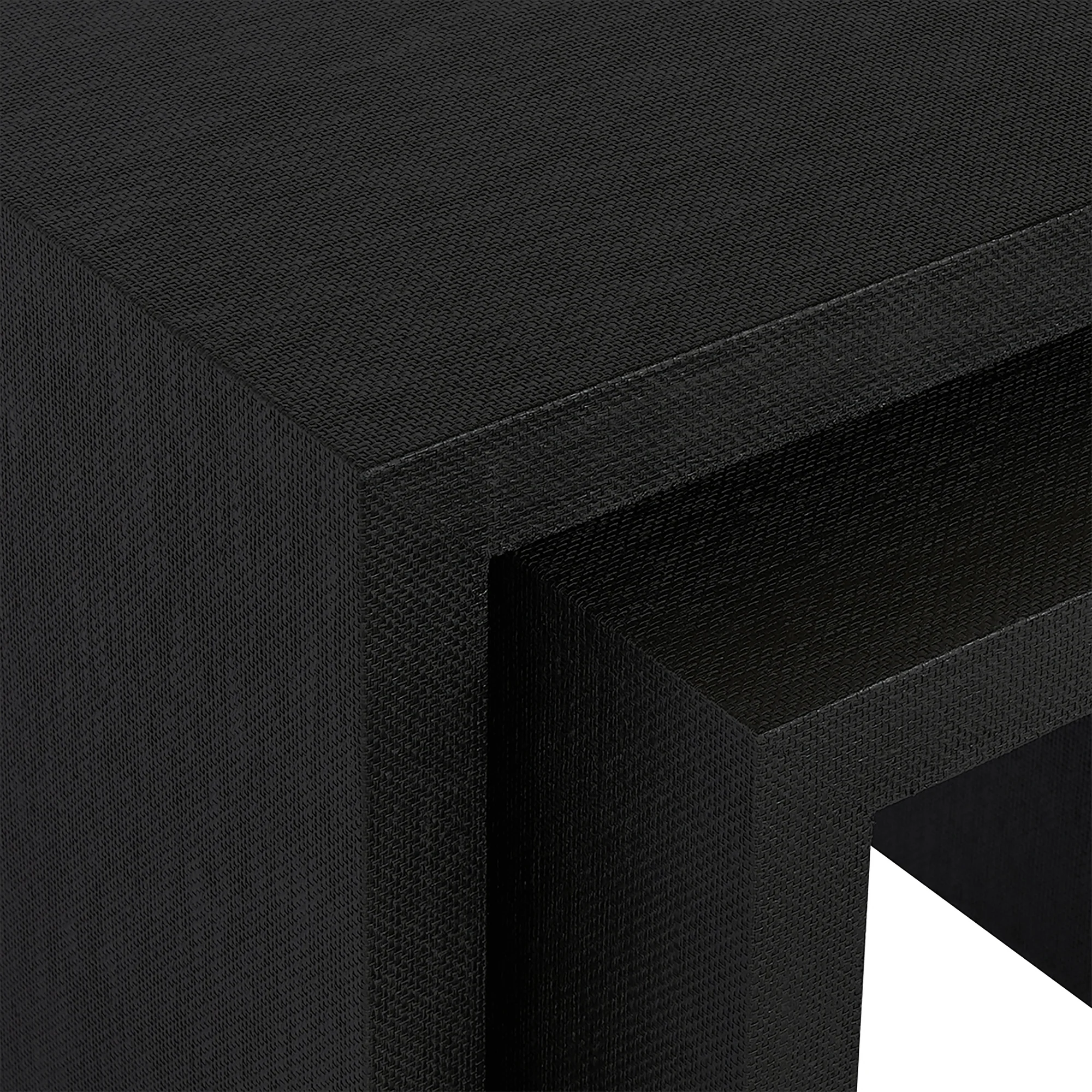 Bondi Grasscloth Nesting Tables Set of 2 Black - Image 4