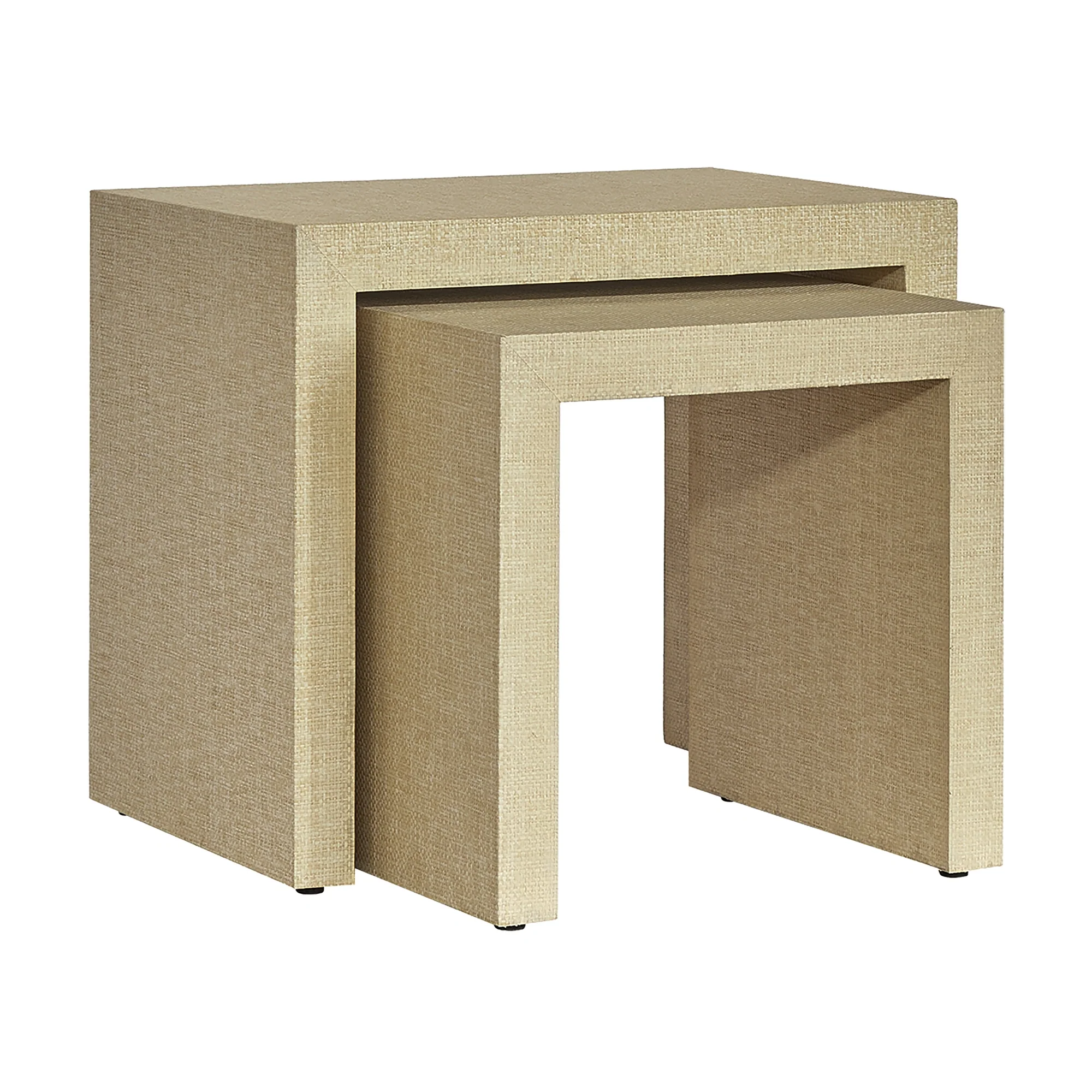 Bondi Grasscloth Nesting Tables Set of 2 Natural - Image 2