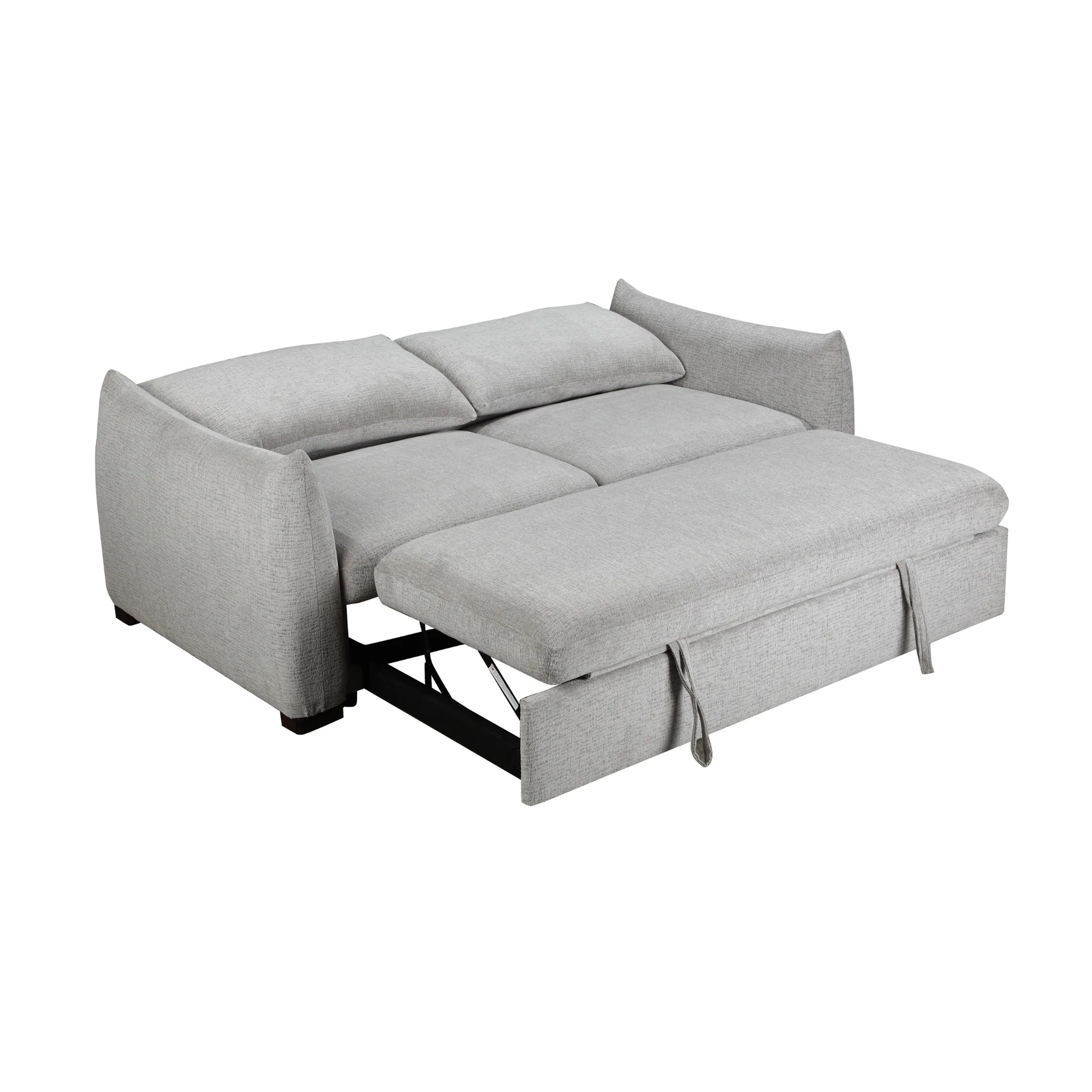 Bondie 3 Seater Fabric Sofa Pullout Bed Grey - Image 3